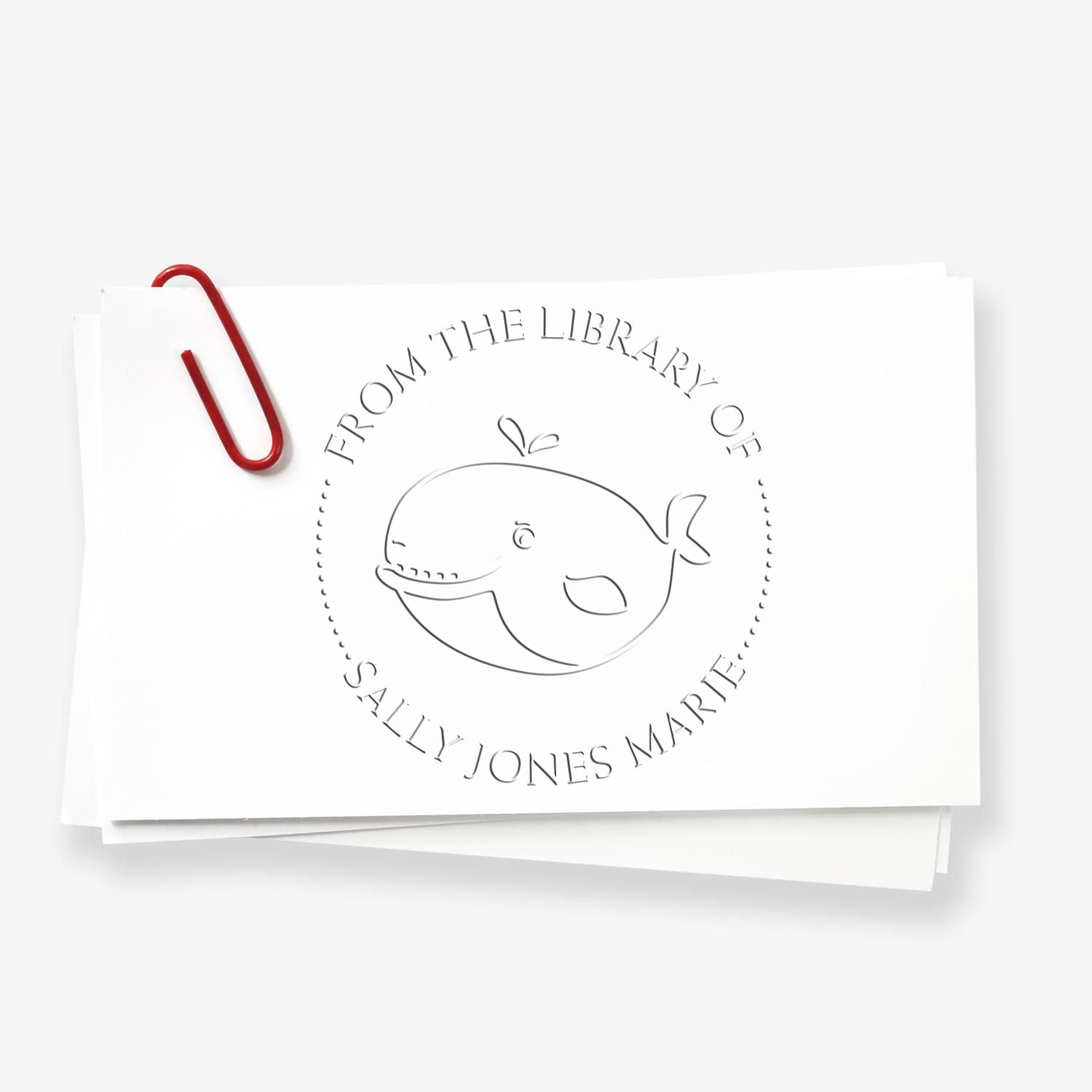 Desk Strong Whale Custom Made Library Collection Embosser - Engineer Seal Stamps