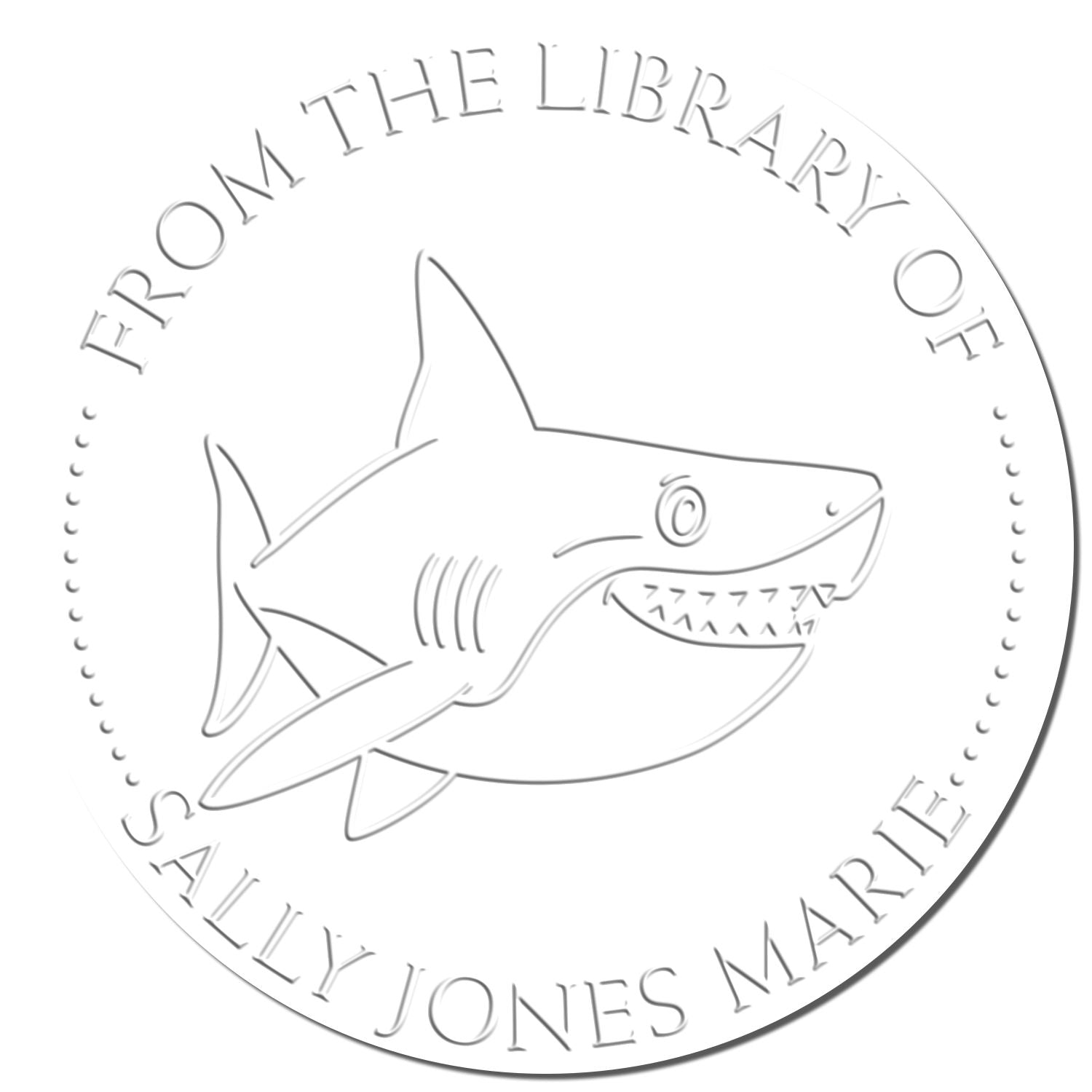Soft Swift Shark Custom This Book Belongs To Paper Embosser - Engineer Seal Stamps