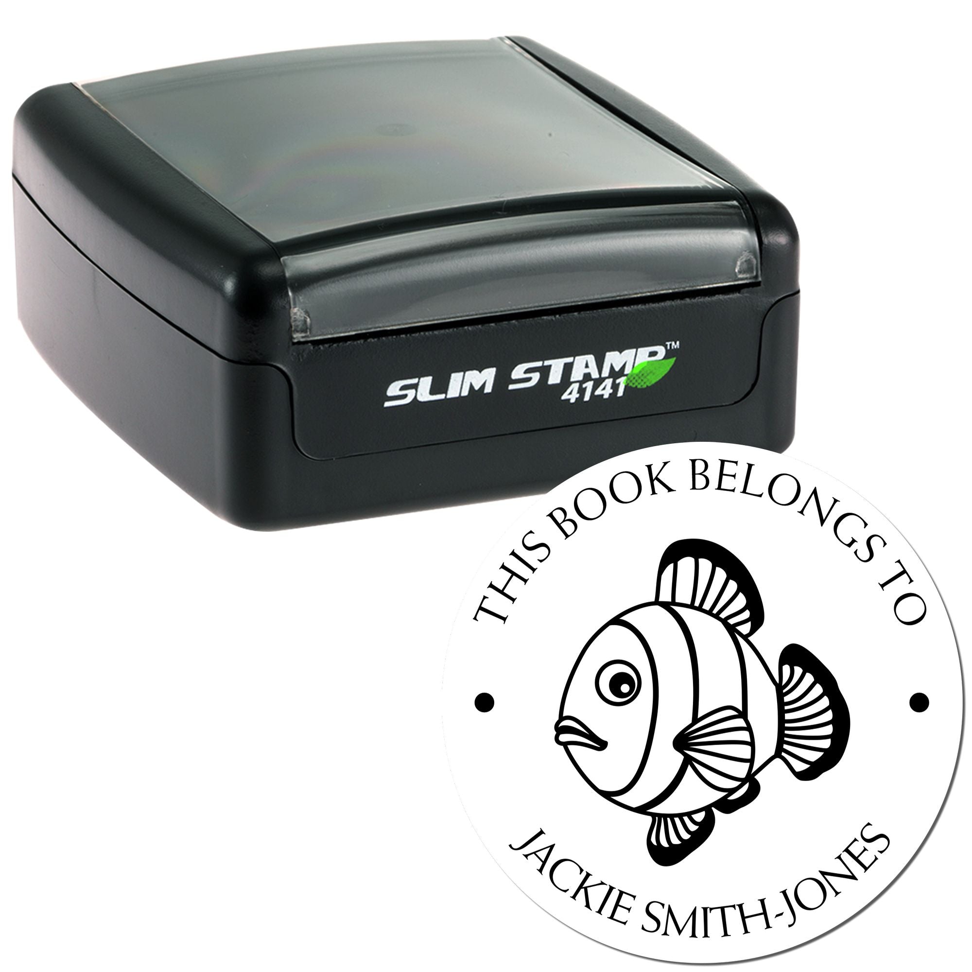 Pre-Inked Timid Fish Customized Bibliophile Stamp - Engineer Seal Stamps