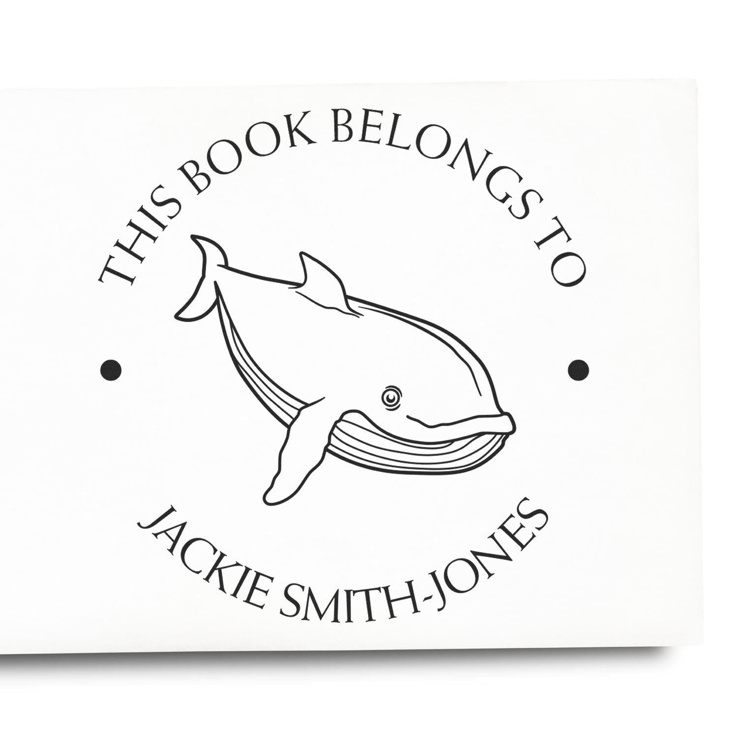 Wood Handle Wise Whale Custom Name Stamper - Engineer Seal Stamps