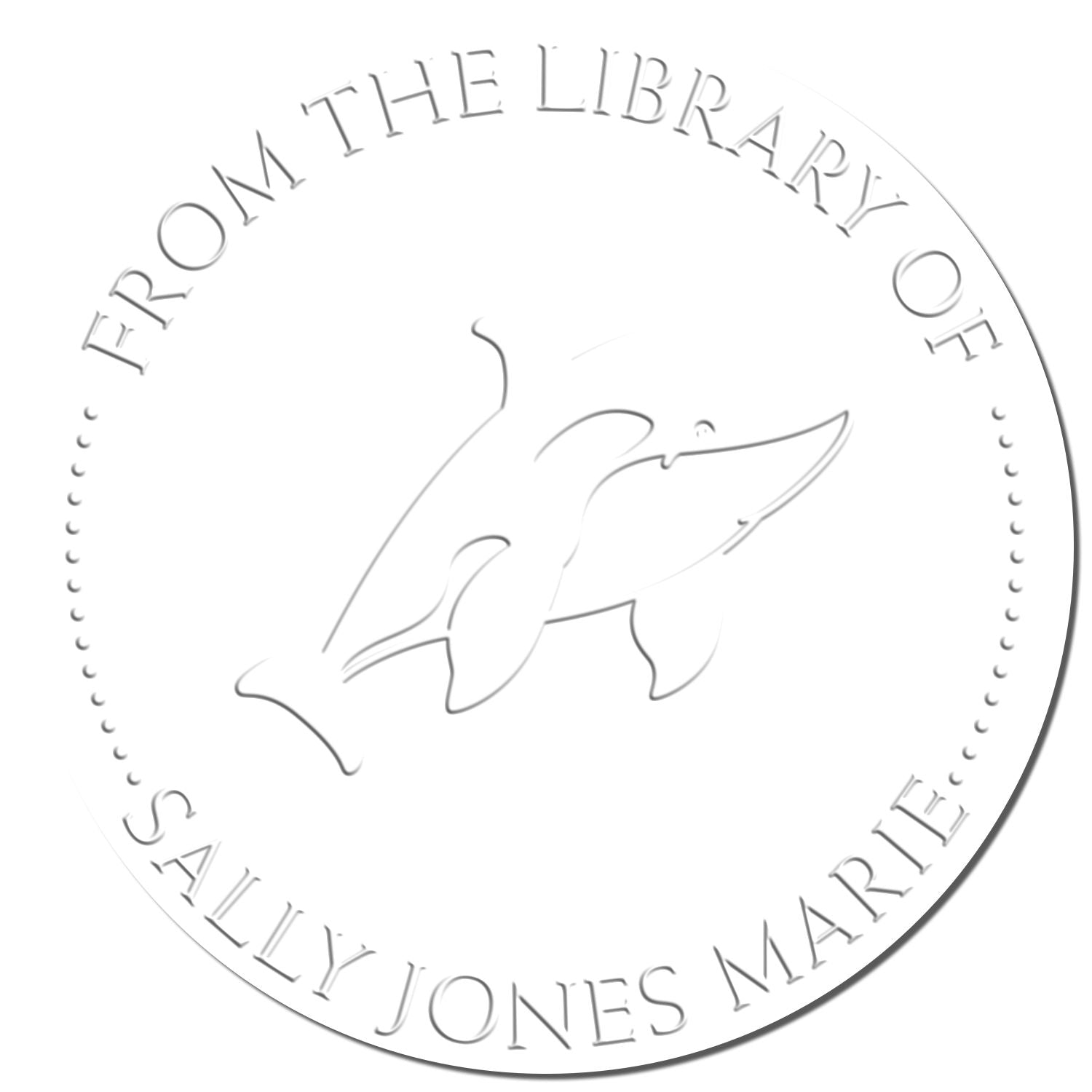 Desk Wild Killer Whale Custom Made Library Name Paper Embosser - Engineer Seal Stamps