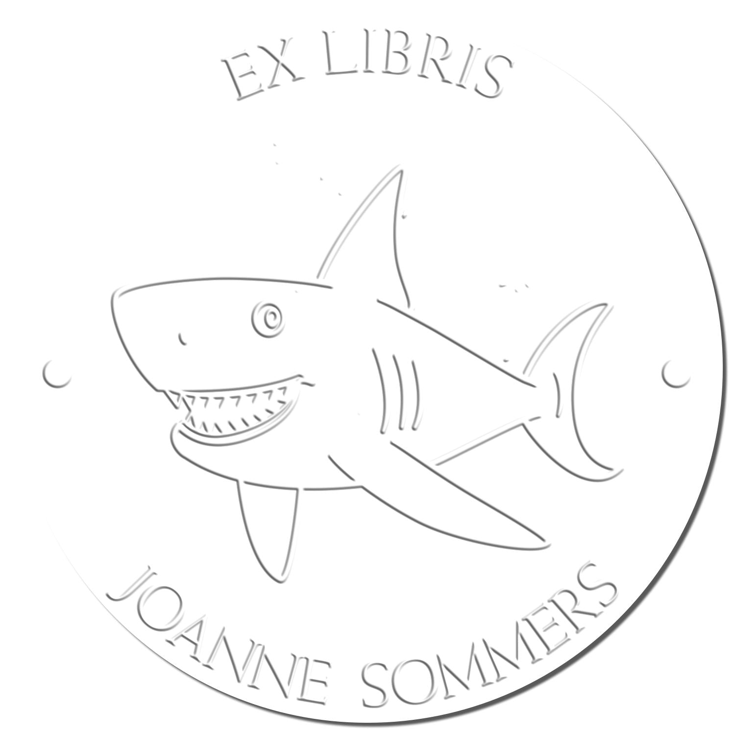 Desk Sneaky Shark Custom Made Library Of Embossed Stamp - Engineer Seal Stamps