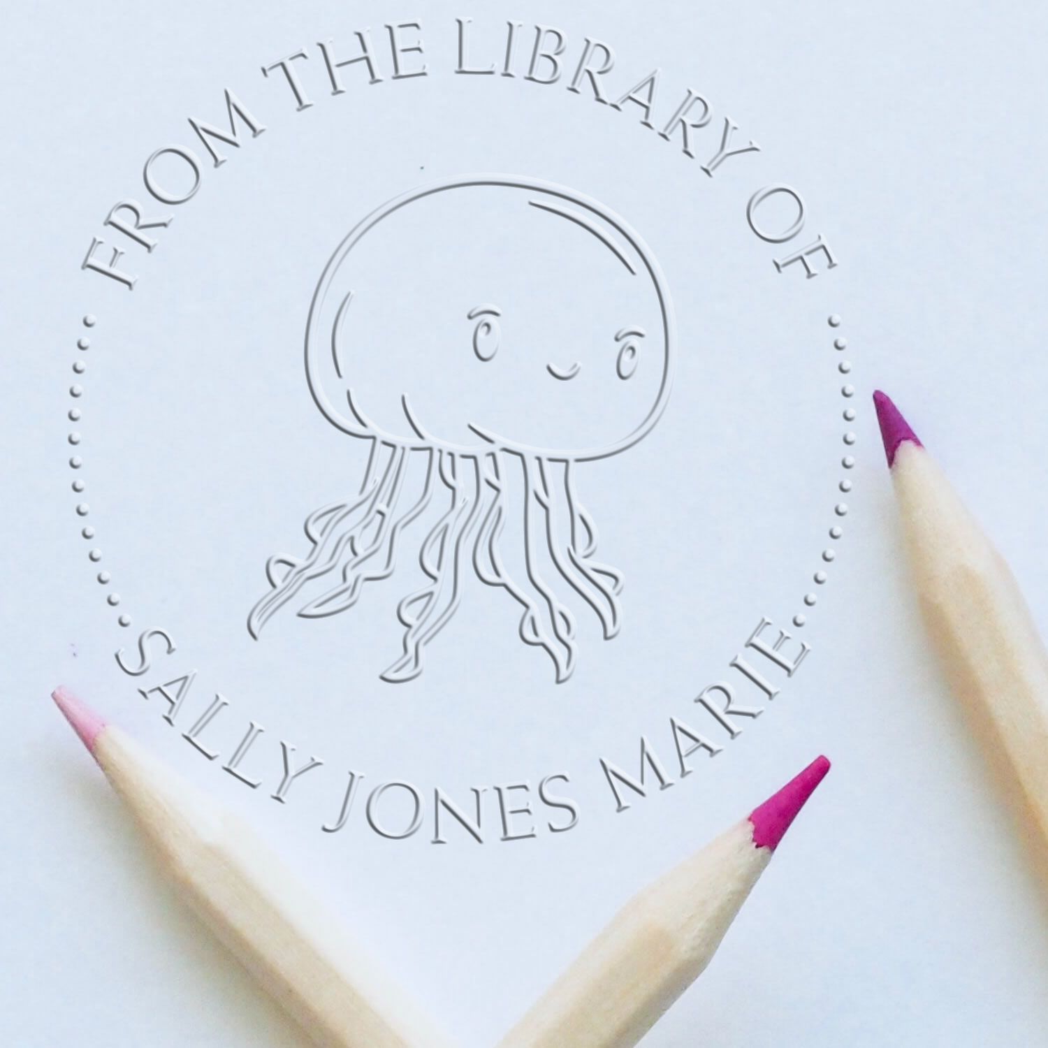 Desk Floating Jellyfish Custom Made Library Of Embosser - Engineer Seal Stamps
