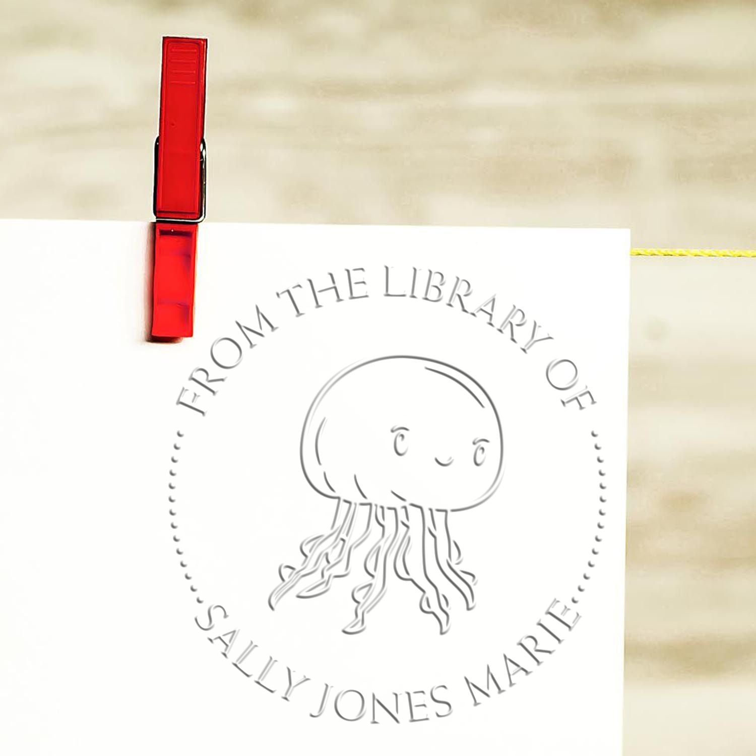 Desk Floating Jellyfish Custom Made Library Of Embosser - Engineer Seal Stamps