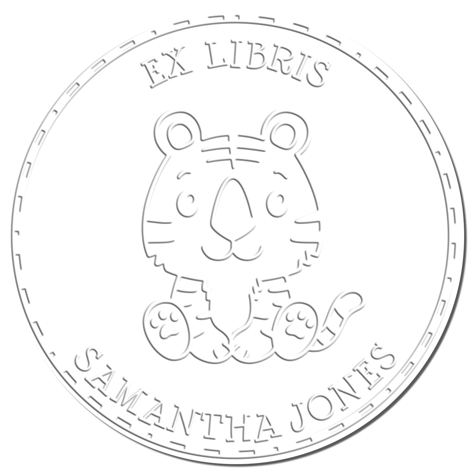 Desk Baby Tiger Custom Made Library Collection Embosser - Engineer Seal Stamps