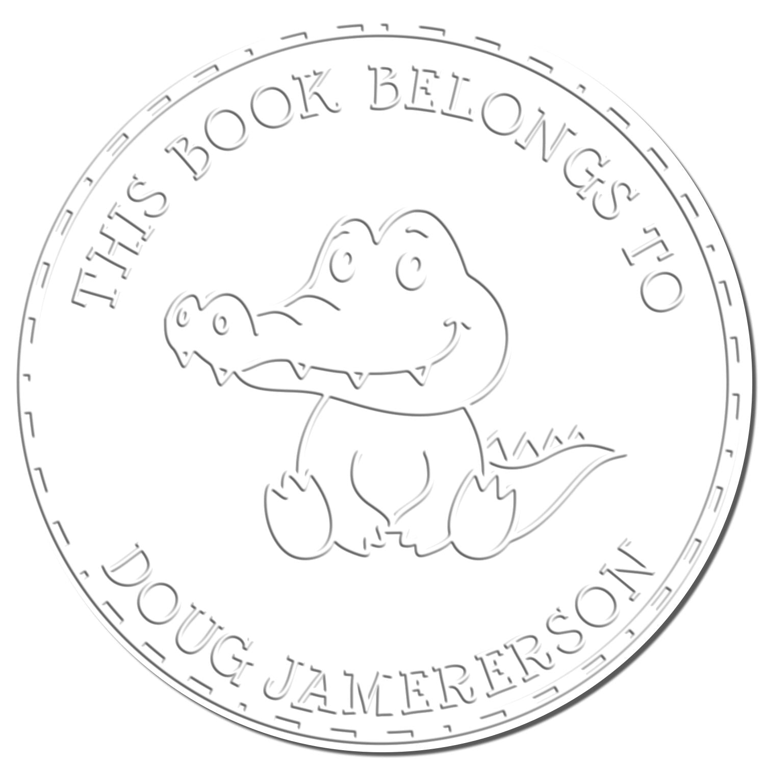 Desk Snappy Gator Custom Made Library Name Paper Embosser - Engineer Seal Stamps