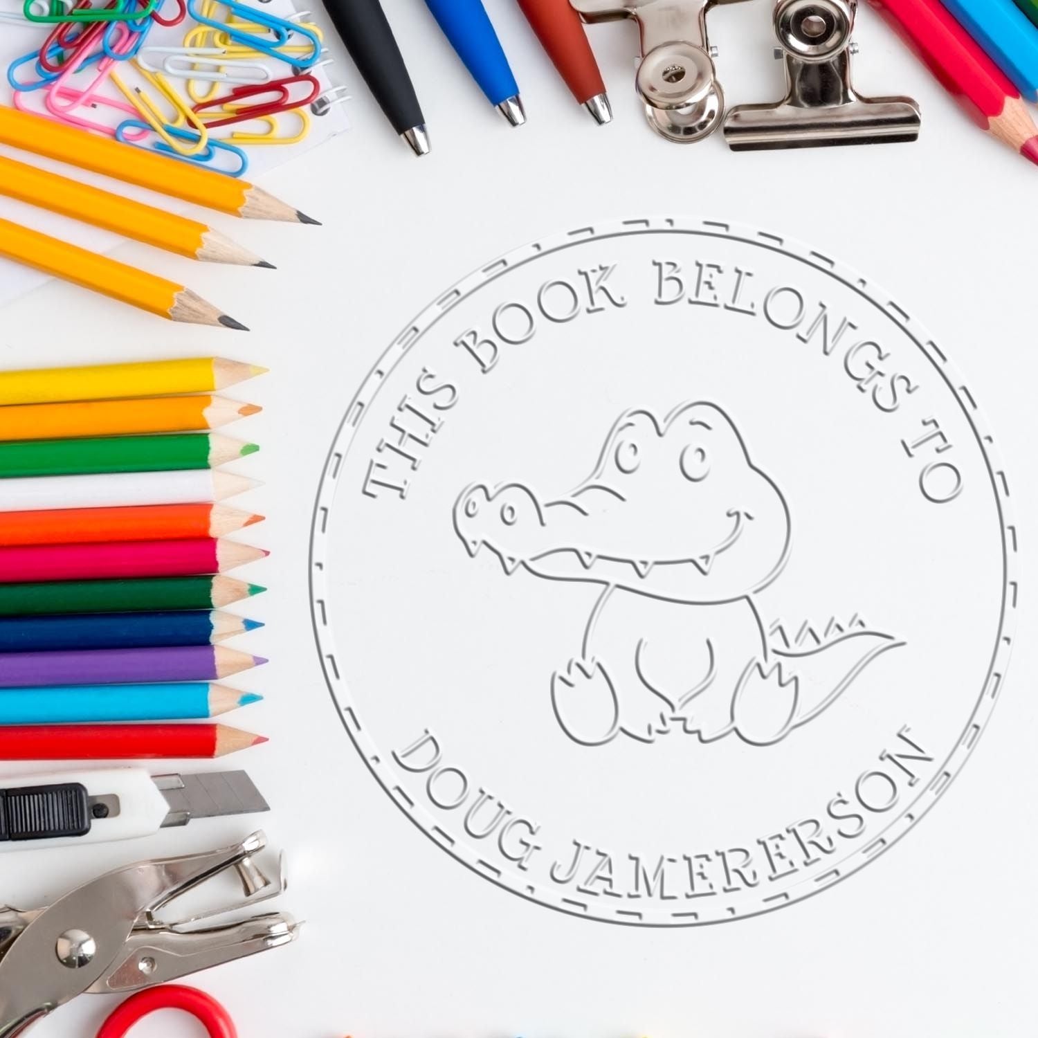 Soft Snappy Gator Custom Made Belongs To Embossing Seal - Engineer Seal Stamps