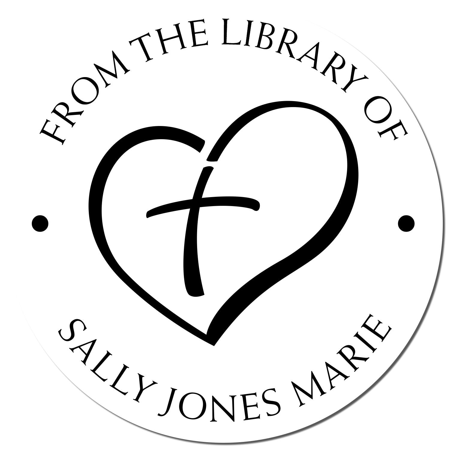 PSI Pre-Inked Love the Cross Custom Envelope Stamp - Engineer Seal Stamps