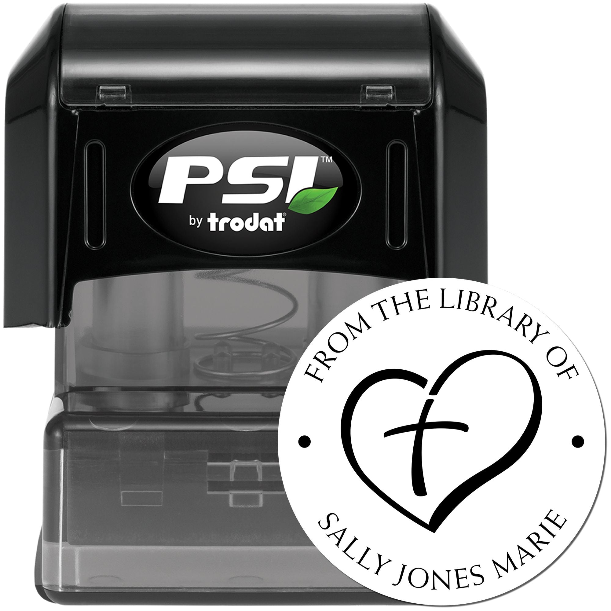 PSI Pre-Inked Love the Cross Custom Envelope Stamp - Engineer Seal Stamps