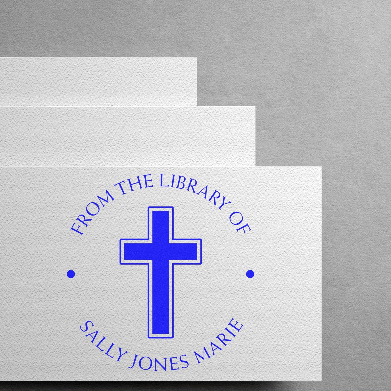 Portable Pre-Inked Outlined Cross Personalized Home Stamp - Engineer Seal Stamps