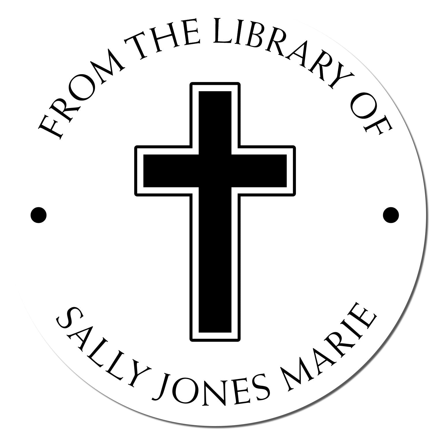 Portable Pre-Inked Outlined Cross Personalized Home Stamp - Engineer Seal Stamps