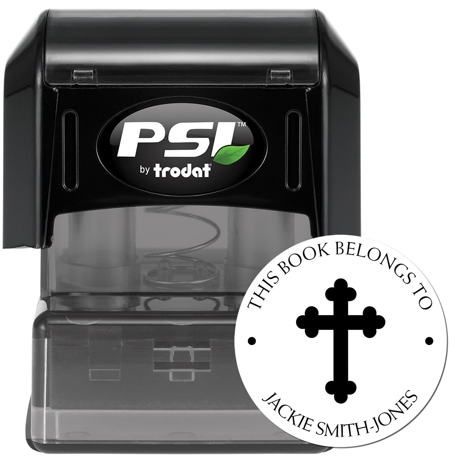 PSI Pre-Inked Sacred Cross Custom Home Address Stamp - Engineer Seal Stamps
