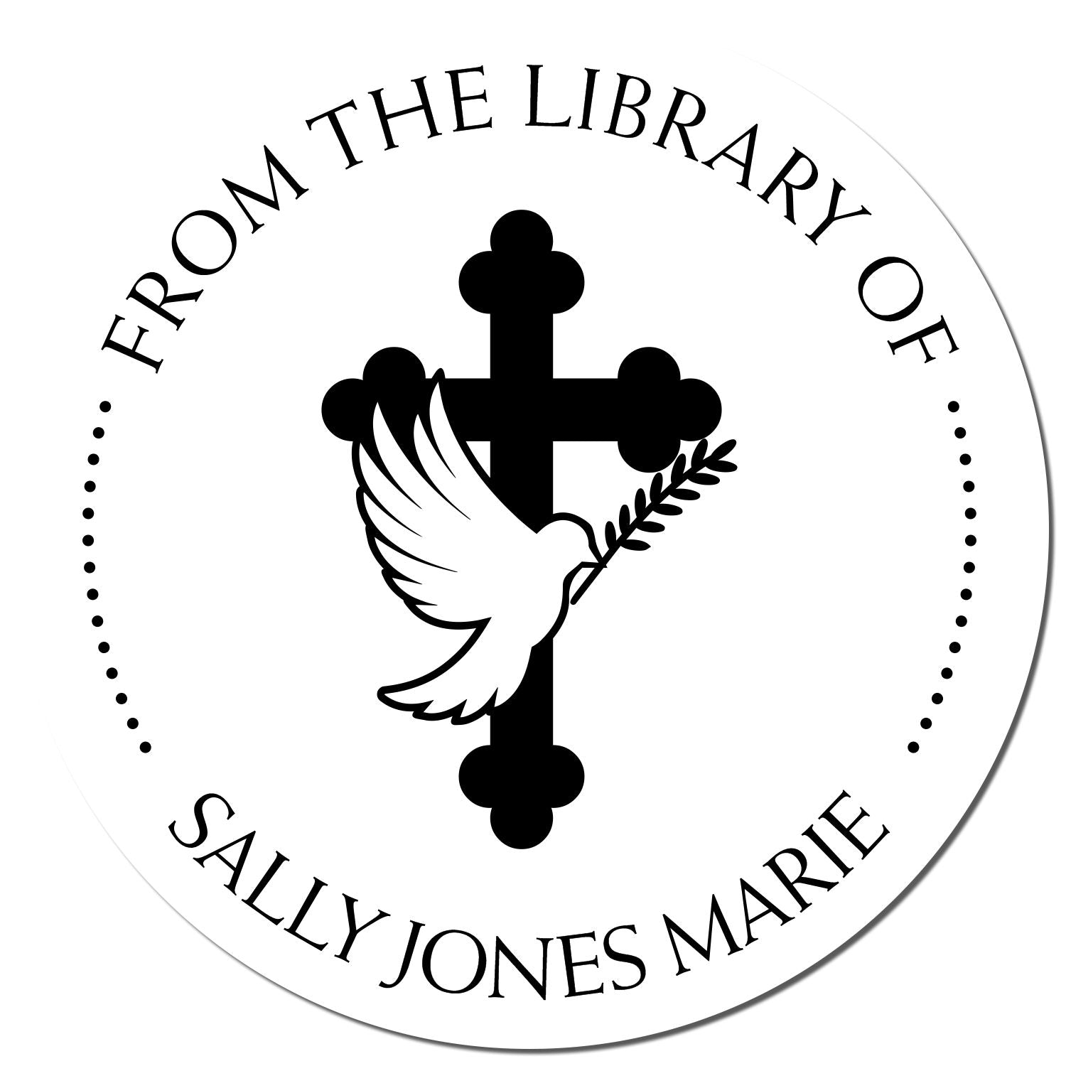 Self-Inking Symbolic Cross Name And Address Stamp - Engineer Seal Stamps