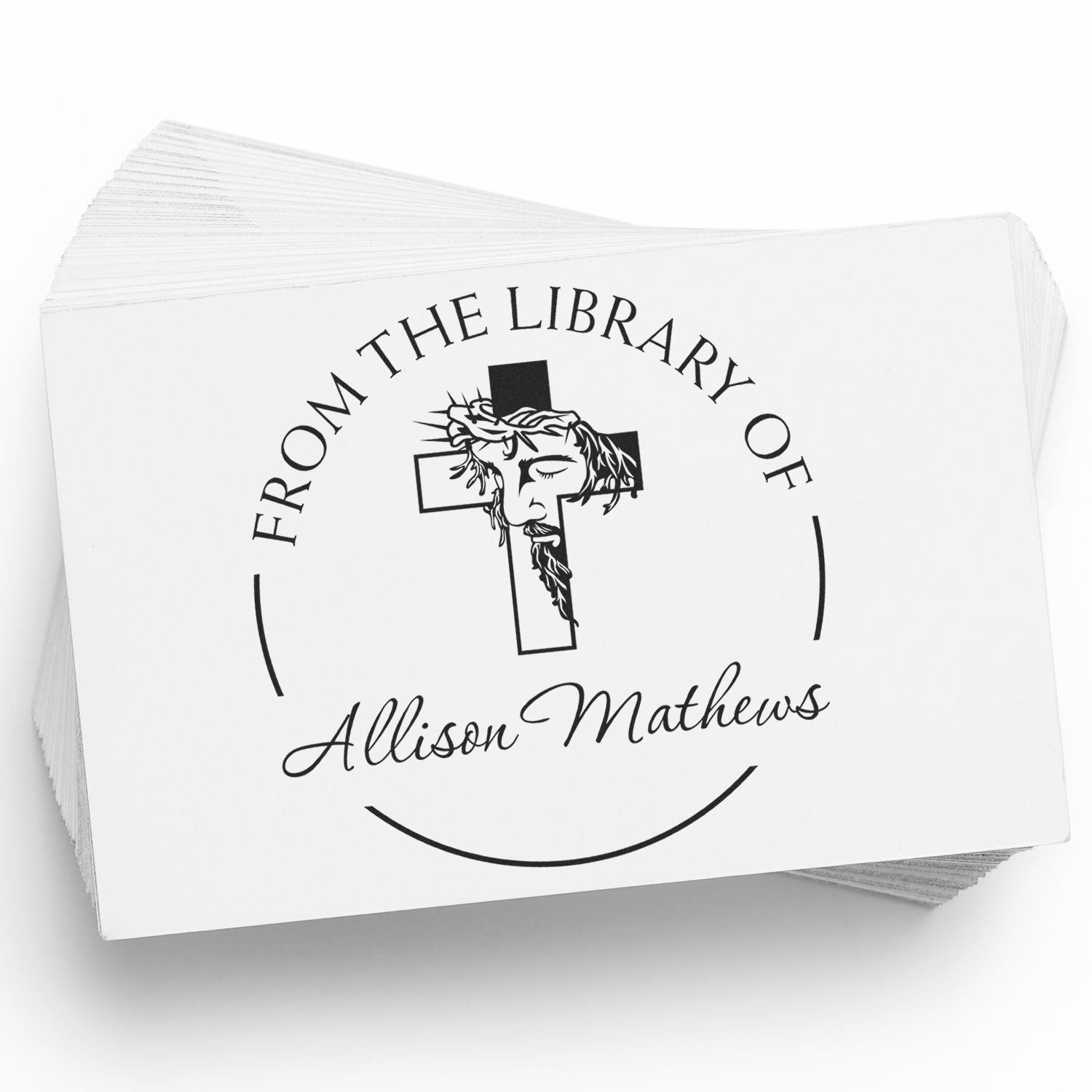 Self-Inking Divine Cross Home Address Stamp - Engineer Seal Stamps