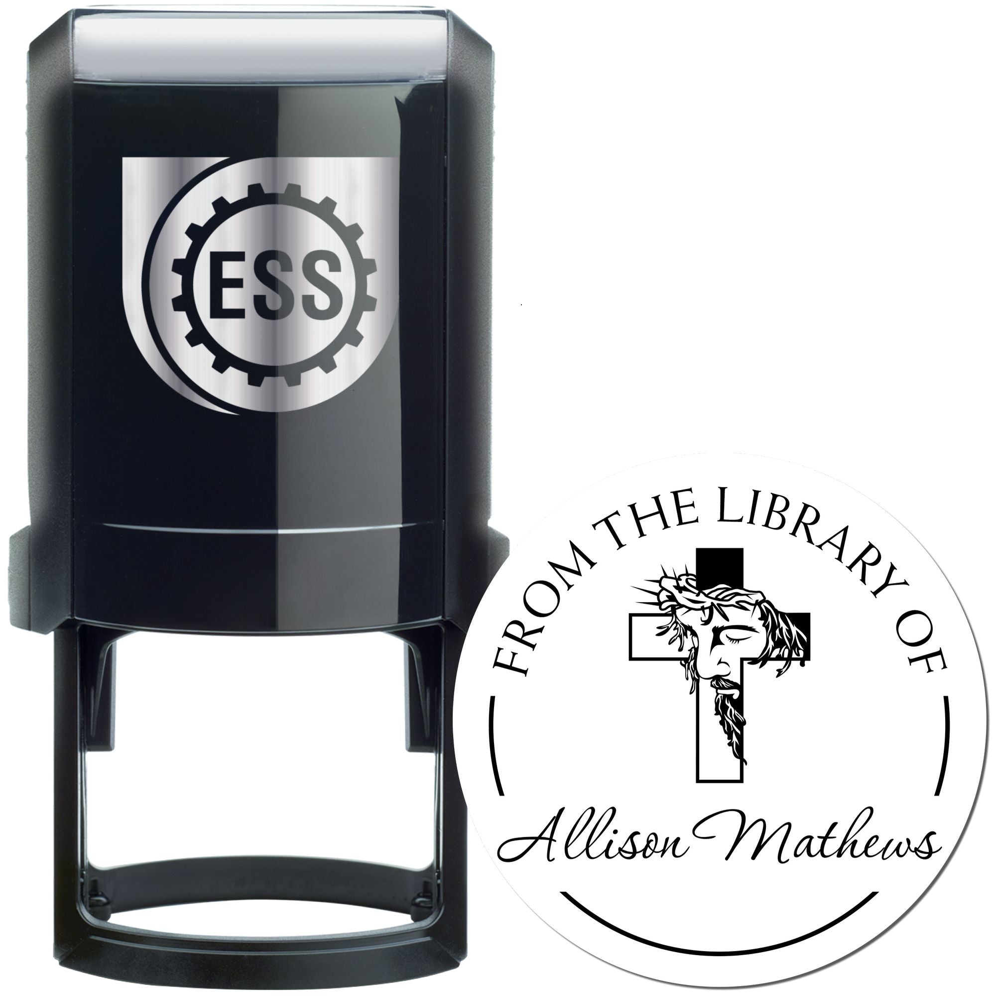 Self-Inking Divine Cross Home Address Stamp - Engineer Seal Stamps