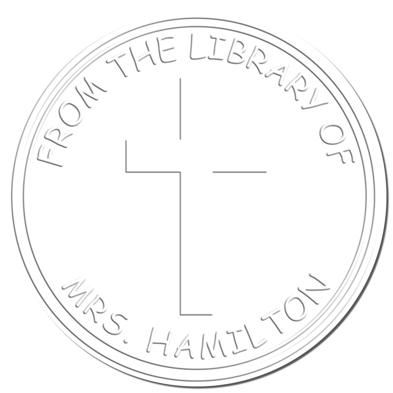 Hybrid Holy Cross Custom Made Address Seal Press - Engineer Seal Stamps