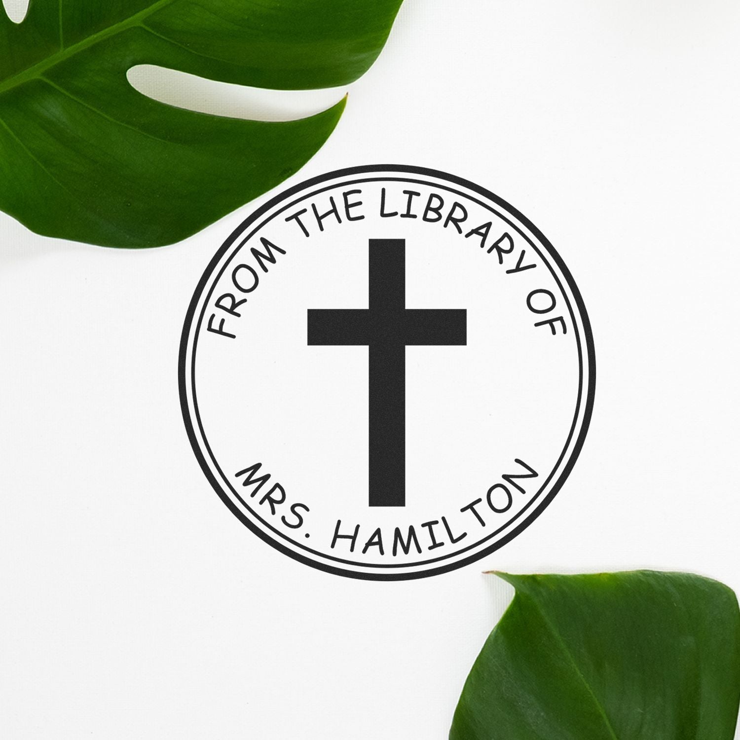 Self-Inking Holy Cross Custom Address Stamp - Engineer Seal Stamps