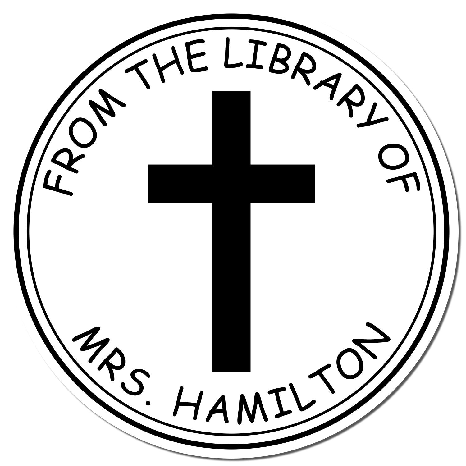 PSI Pre-Inked Holy Cross Custom Made Return Address Stamp - Engineer Seal Stamps