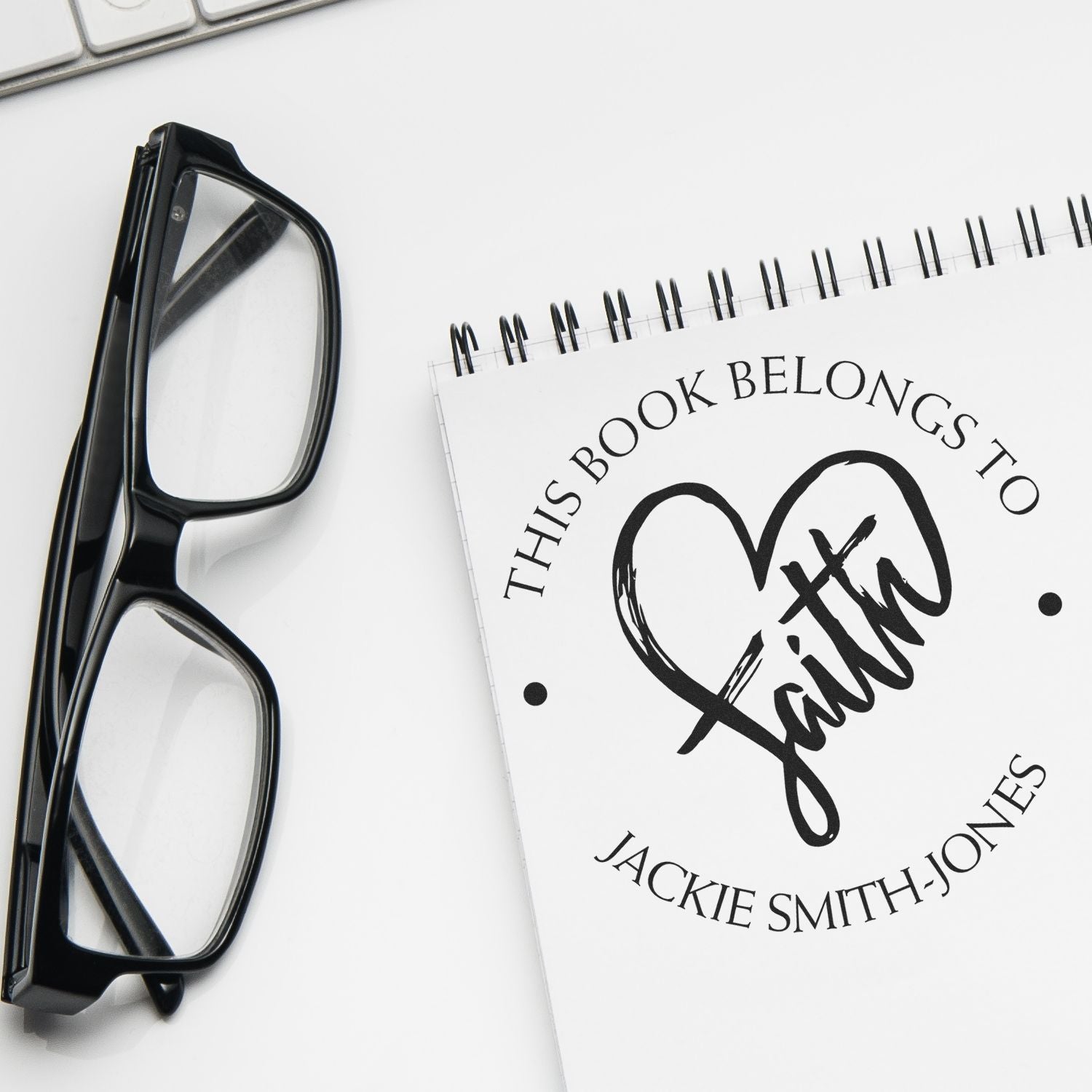 Self-Inking Love and Faith Custom Envelope Stamp - Engineer Seal Stamps