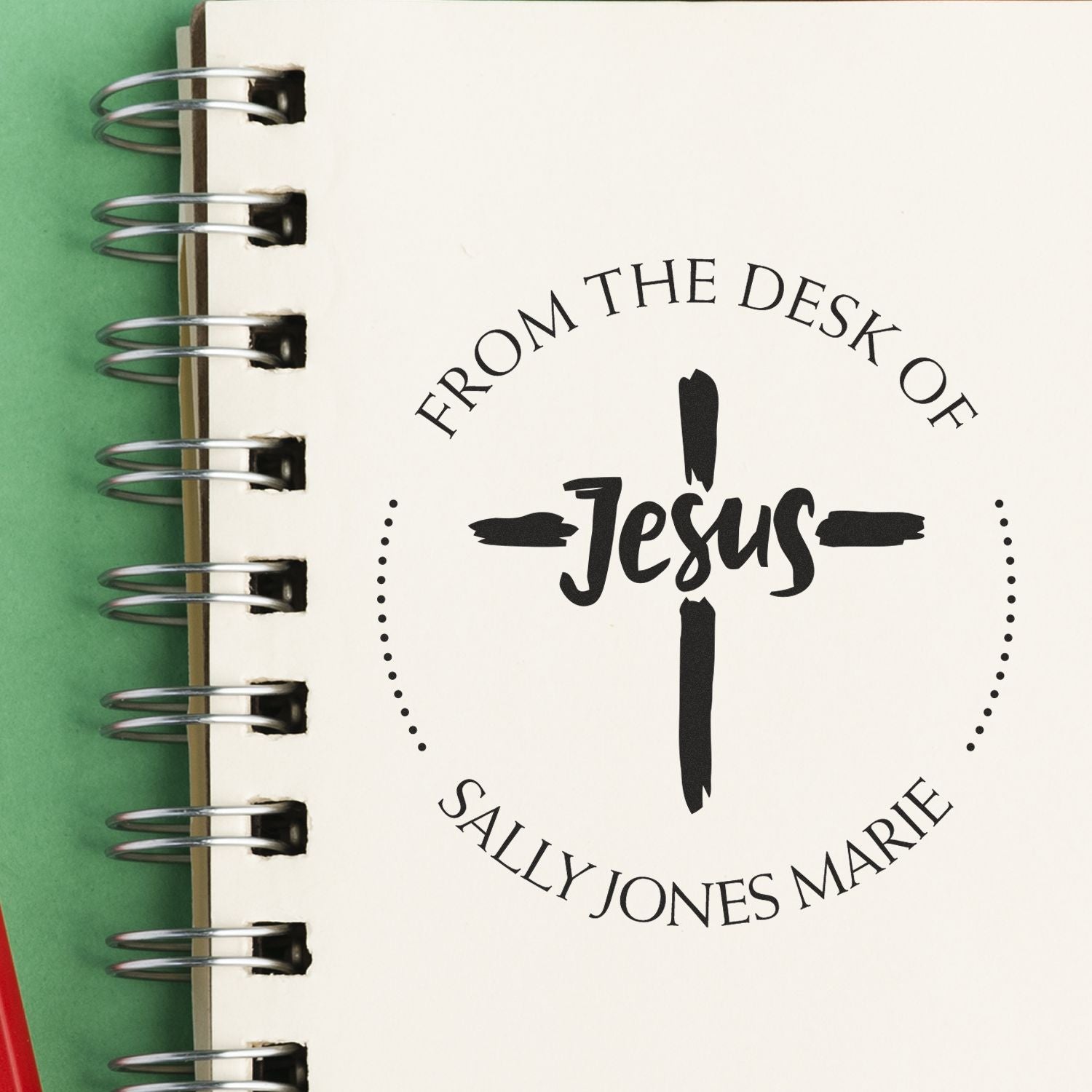 PSI Pre-Inked Eloquent Cross Personalized Envelope Stamp - Engineer Seal Stamps