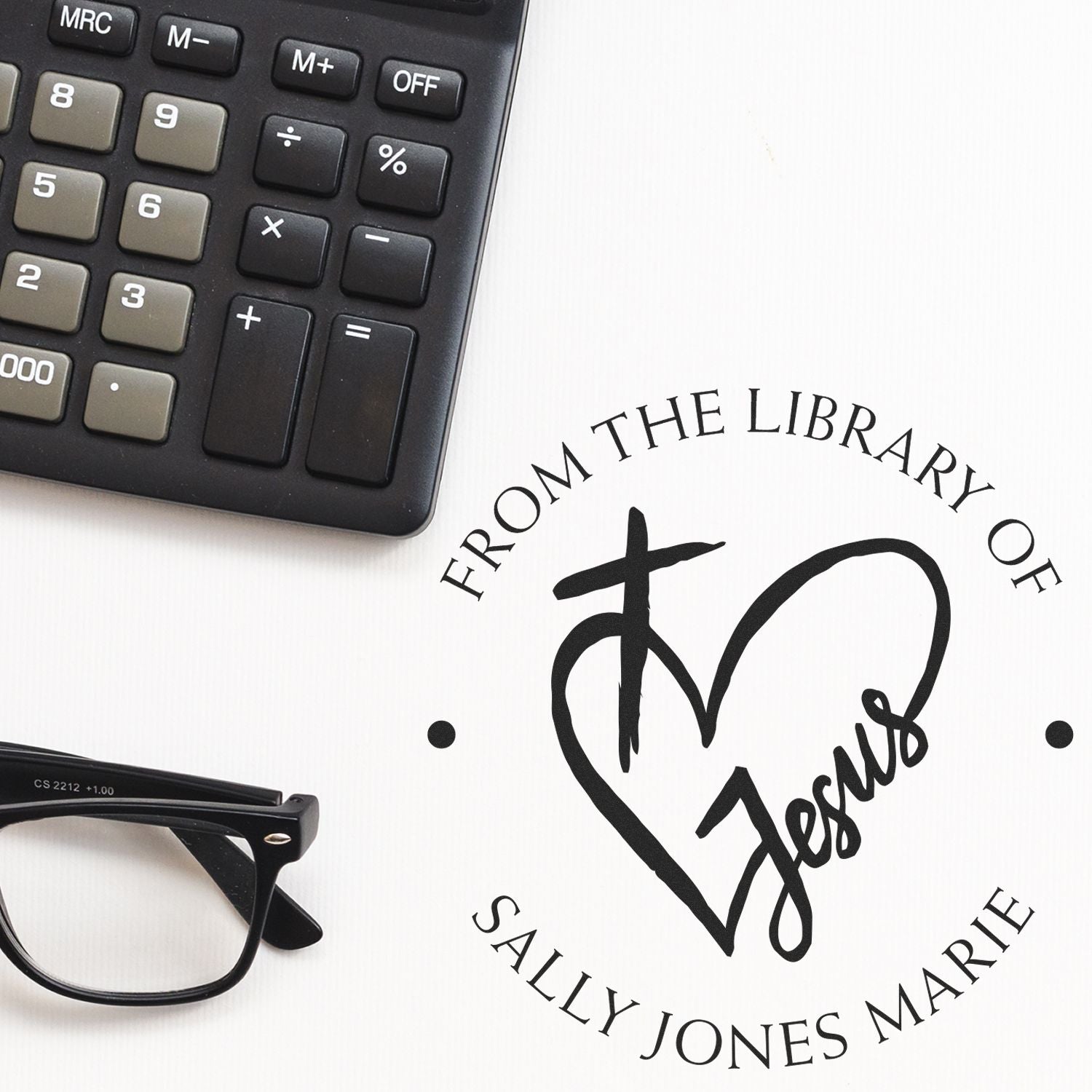 Portable Pre-Inked Solemn Cross Home Stamp - Engineer Seal Stamps