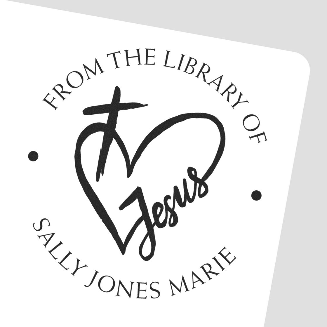 PSI Pre-Inked Solemn Cross Personalized Name And Address Stamp - Engineer Seal Stamps