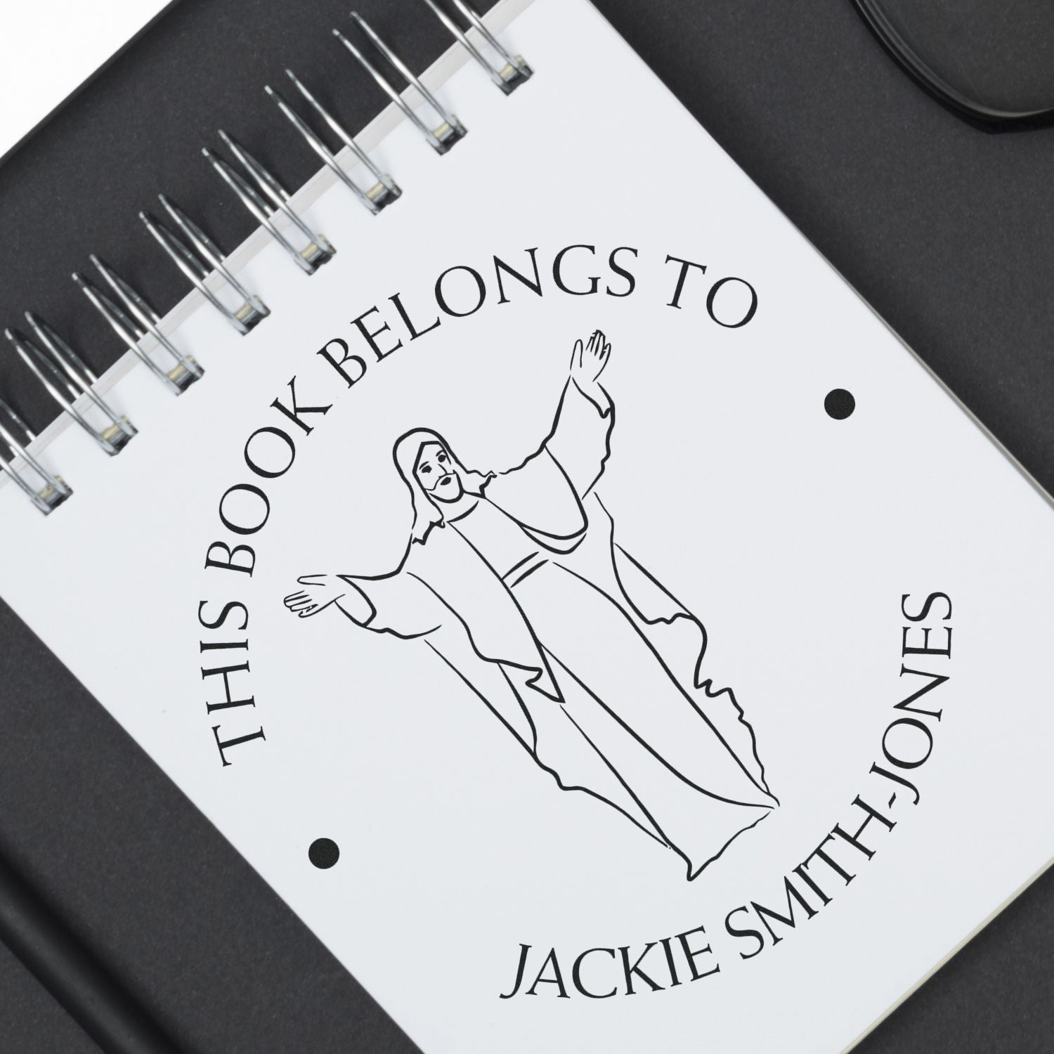 PSI Pre-Inked Welcoming Jesus Personalized Return Address Stamp - Engineer Seal Stamps