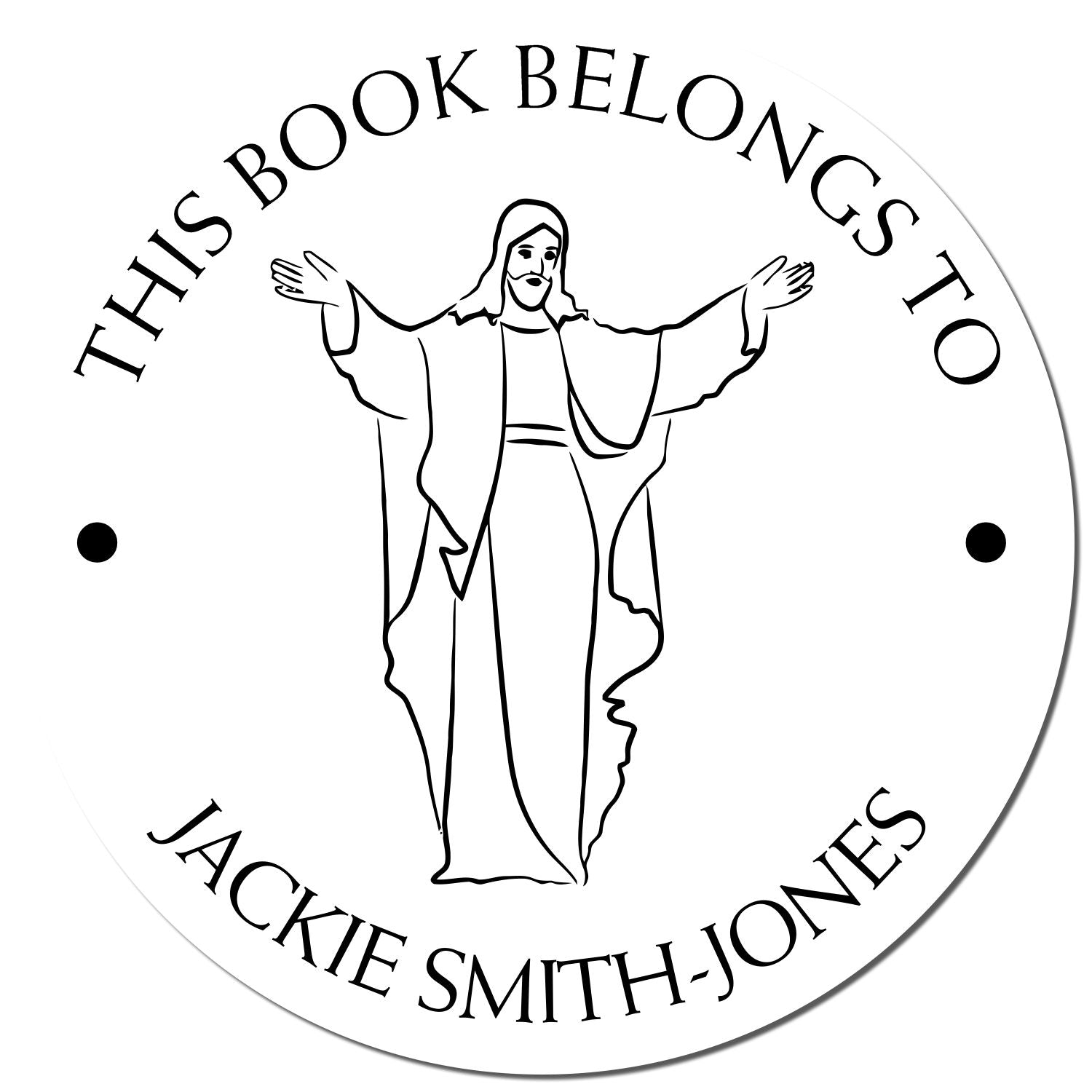 Wood Handle Welcoming Jesus Envelope Stamp - Engineer Seal Stamps