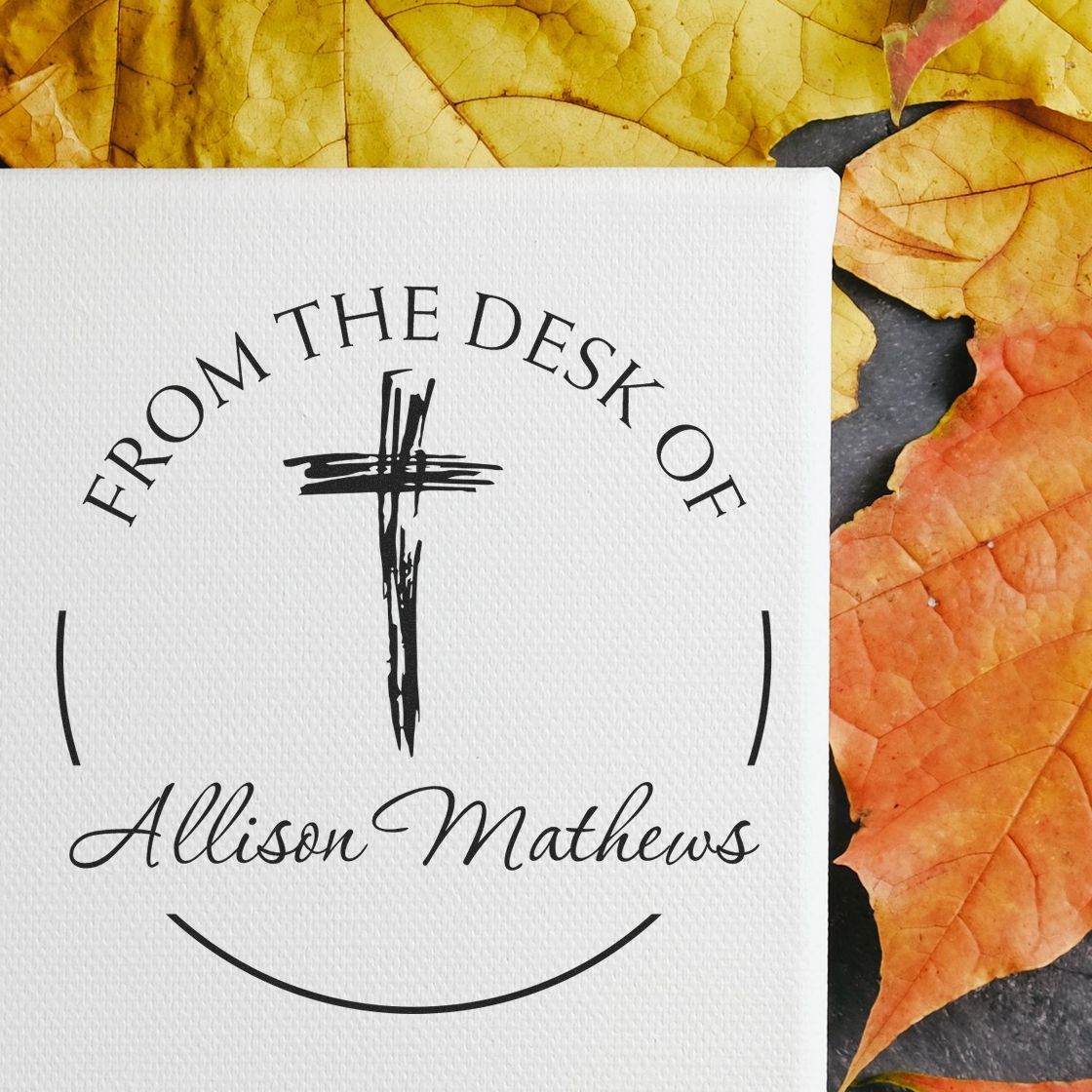 Portable Pre-Inked Serene Cross Name And Address Stamp - Engineer Seal Stamps