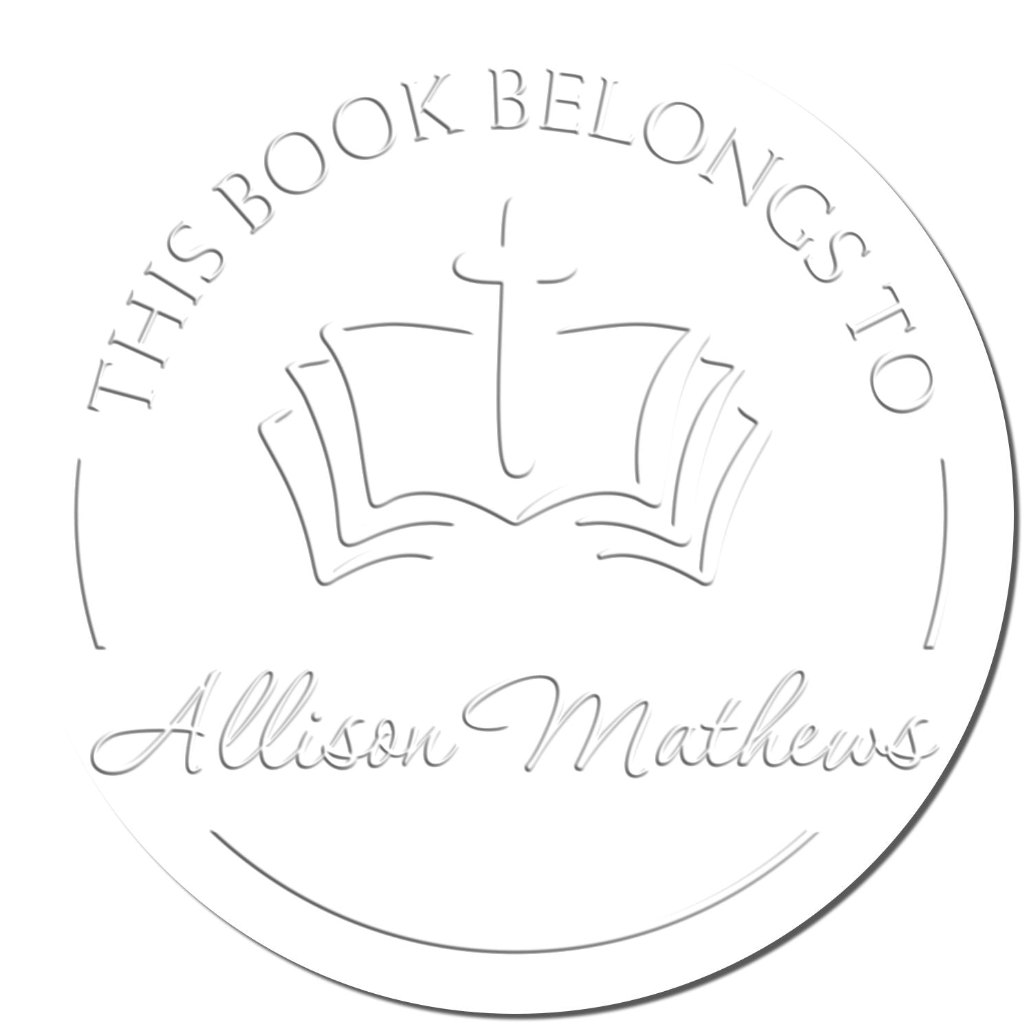 Soft Respected Cross Custom Address Embossing Stamp - Engineer Seal Stamps