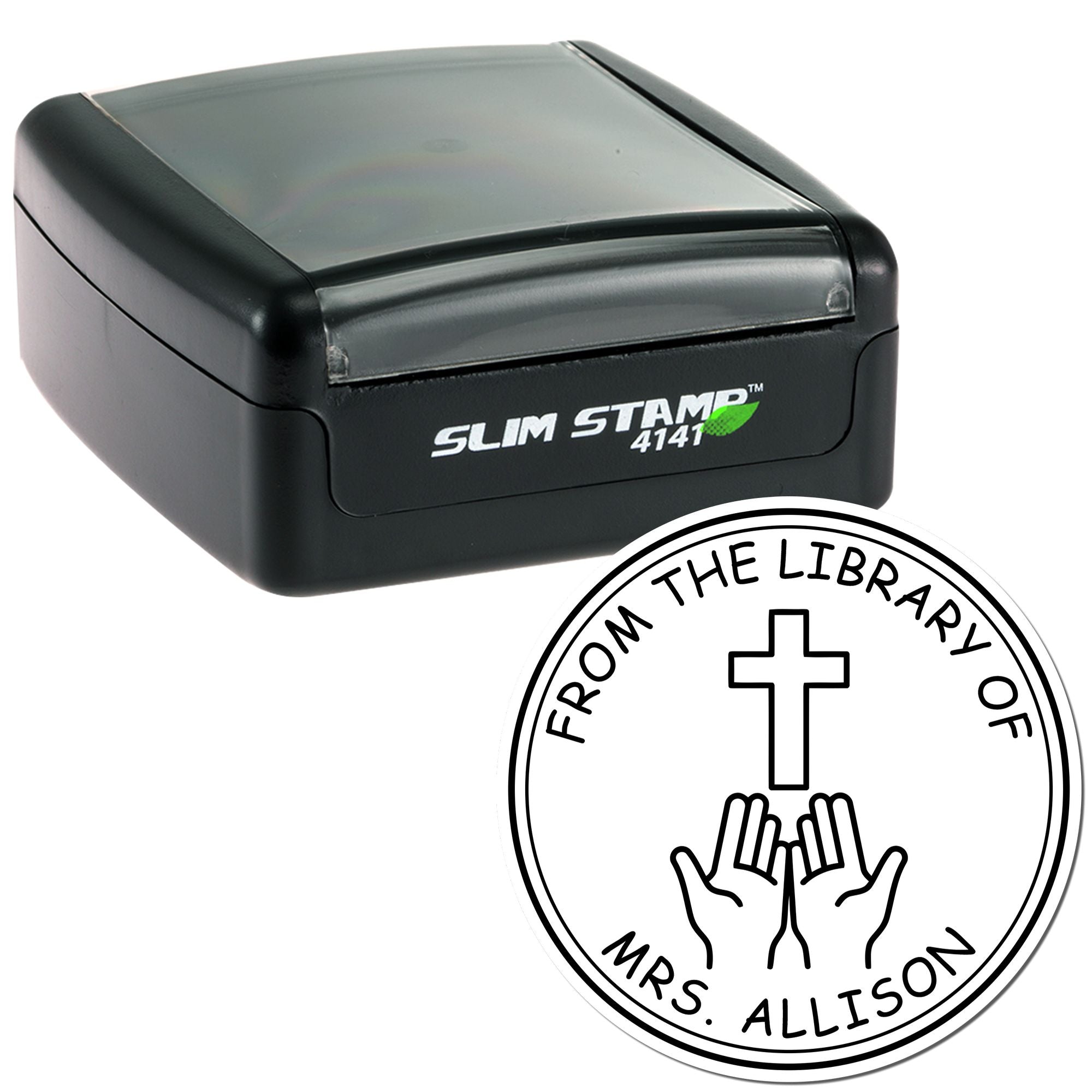 Portable Pre-Inked Reverential Cross Envelope Stamp - Engineer Seal Stamps