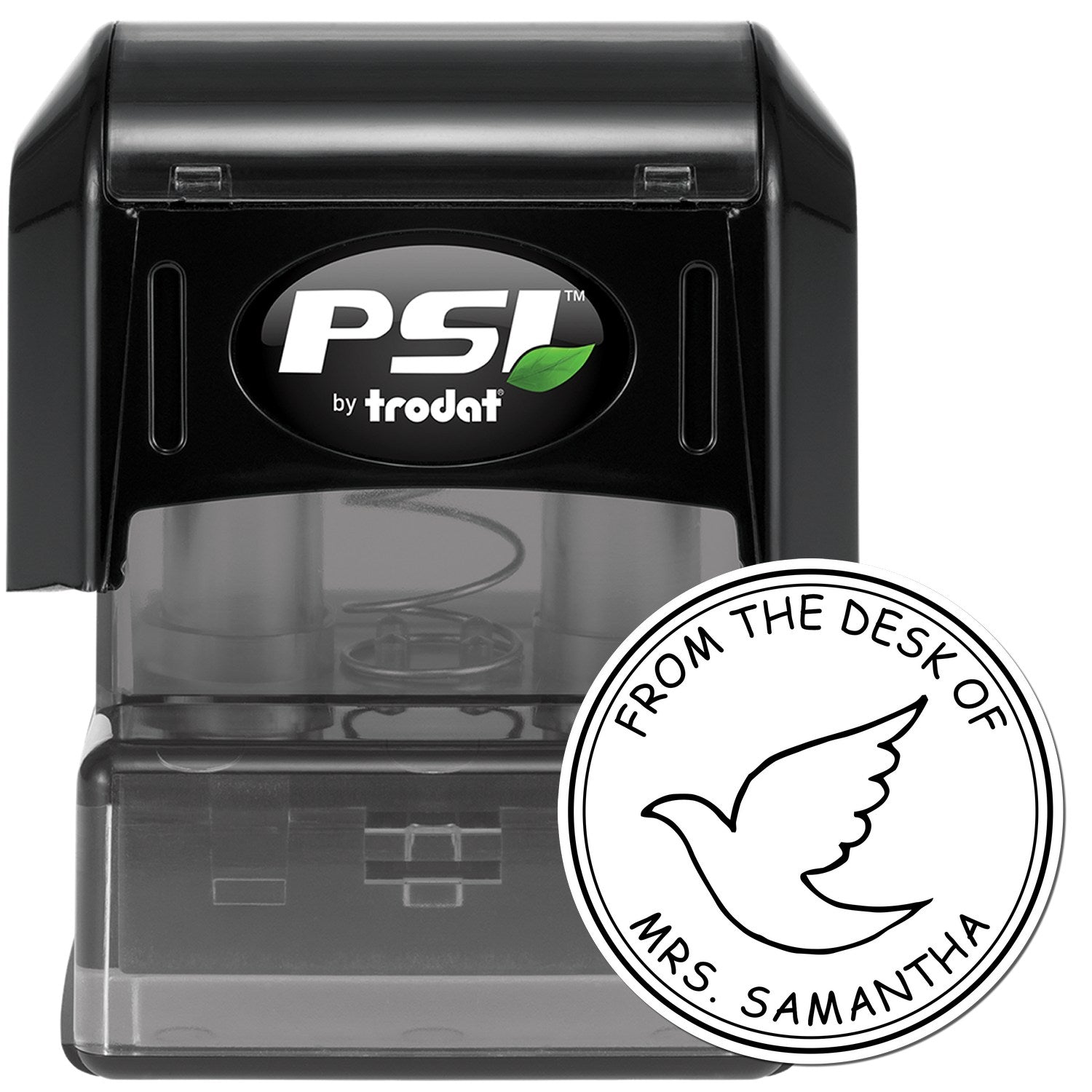 PSI Pre-Inked Adorned Dove Customized Home Address Stamp - Engineer Seal Stamps
