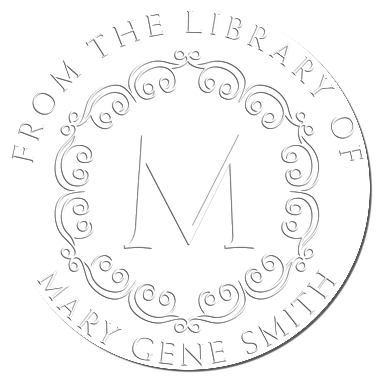 Desk Regal Initials Personalized Home Address Embossed Stamp - Engineer Seal Stamps