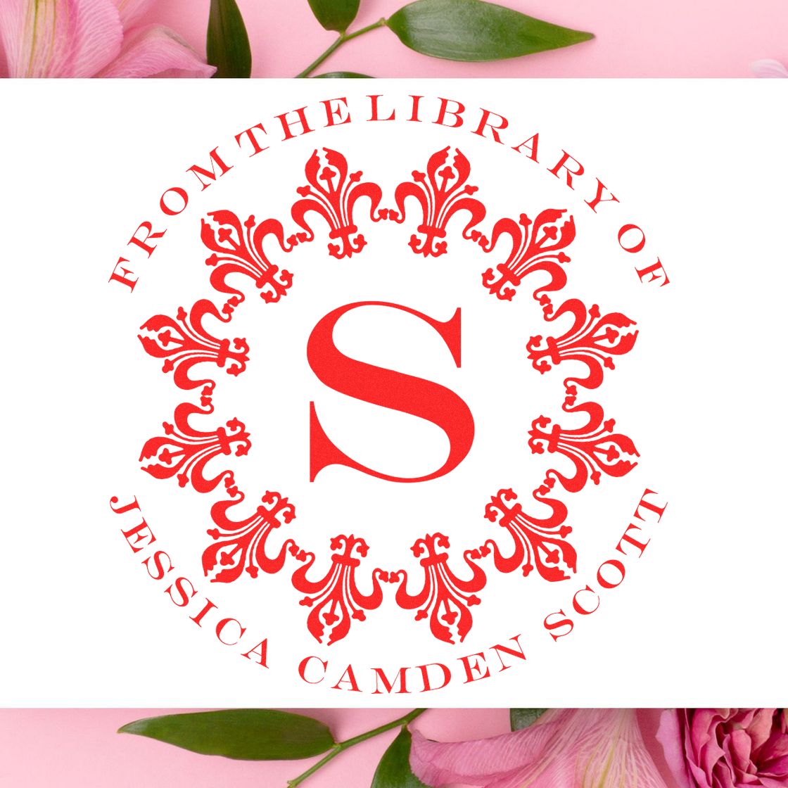 Pre-Inked Bold Initials Personalized Library Collection Stamper - Engineer Seal Stamps