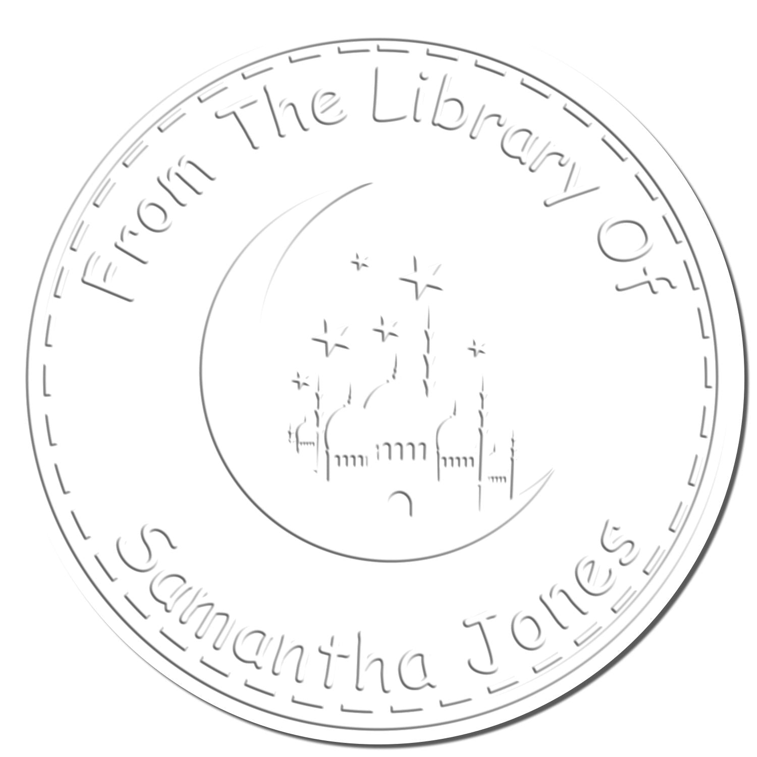 Soft Sacred Crescent Personalized Home Address Embossing Seal - Engineer Seal Stamps