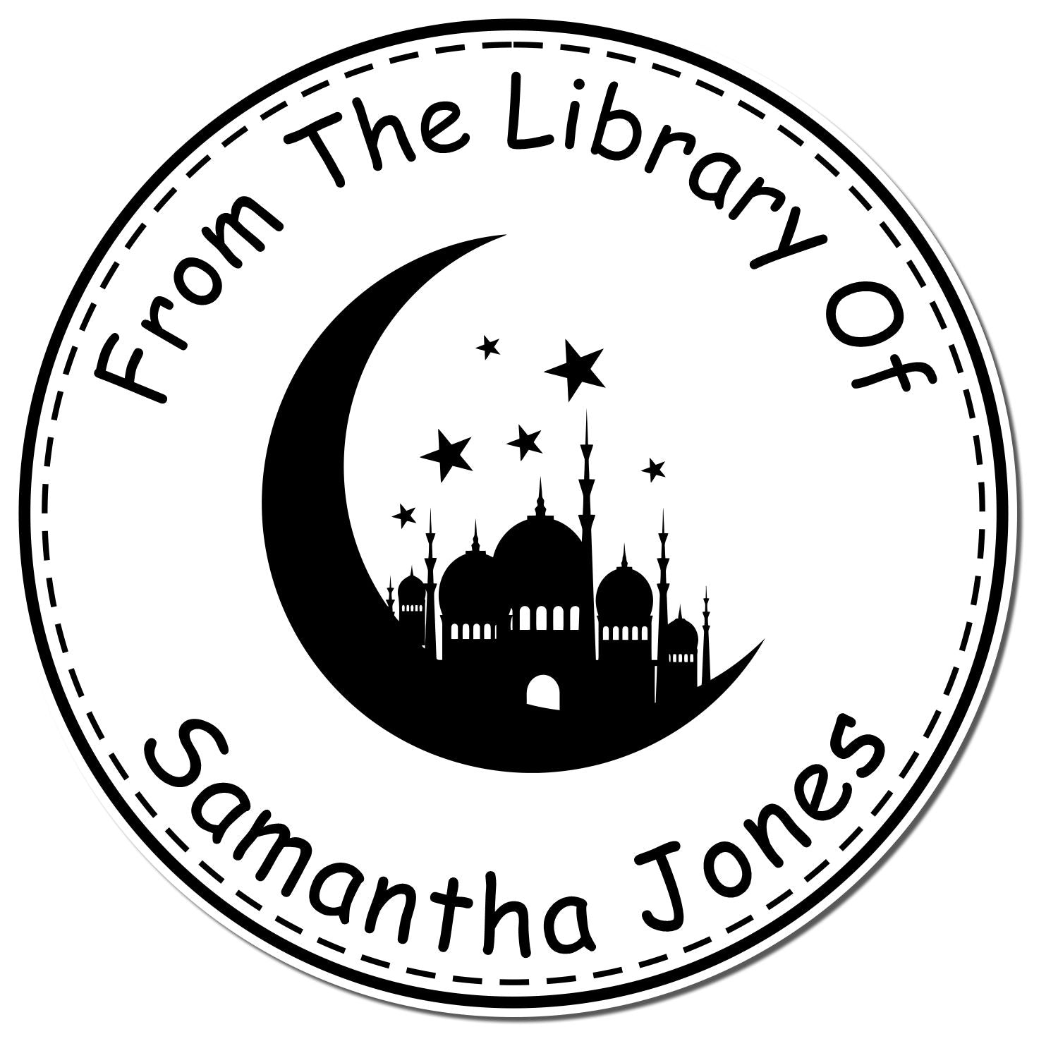 PSI Pre-Inked Sacred Crescent Custom Home Stamp - Engineer Seal Stamps