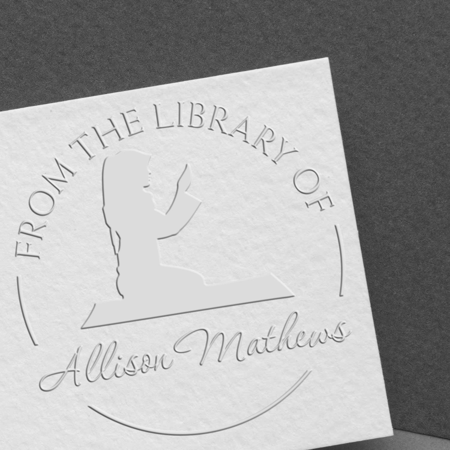 Soft Prayer Profile Customized Address Embossed Stamp - Engineer Seal Stamps
