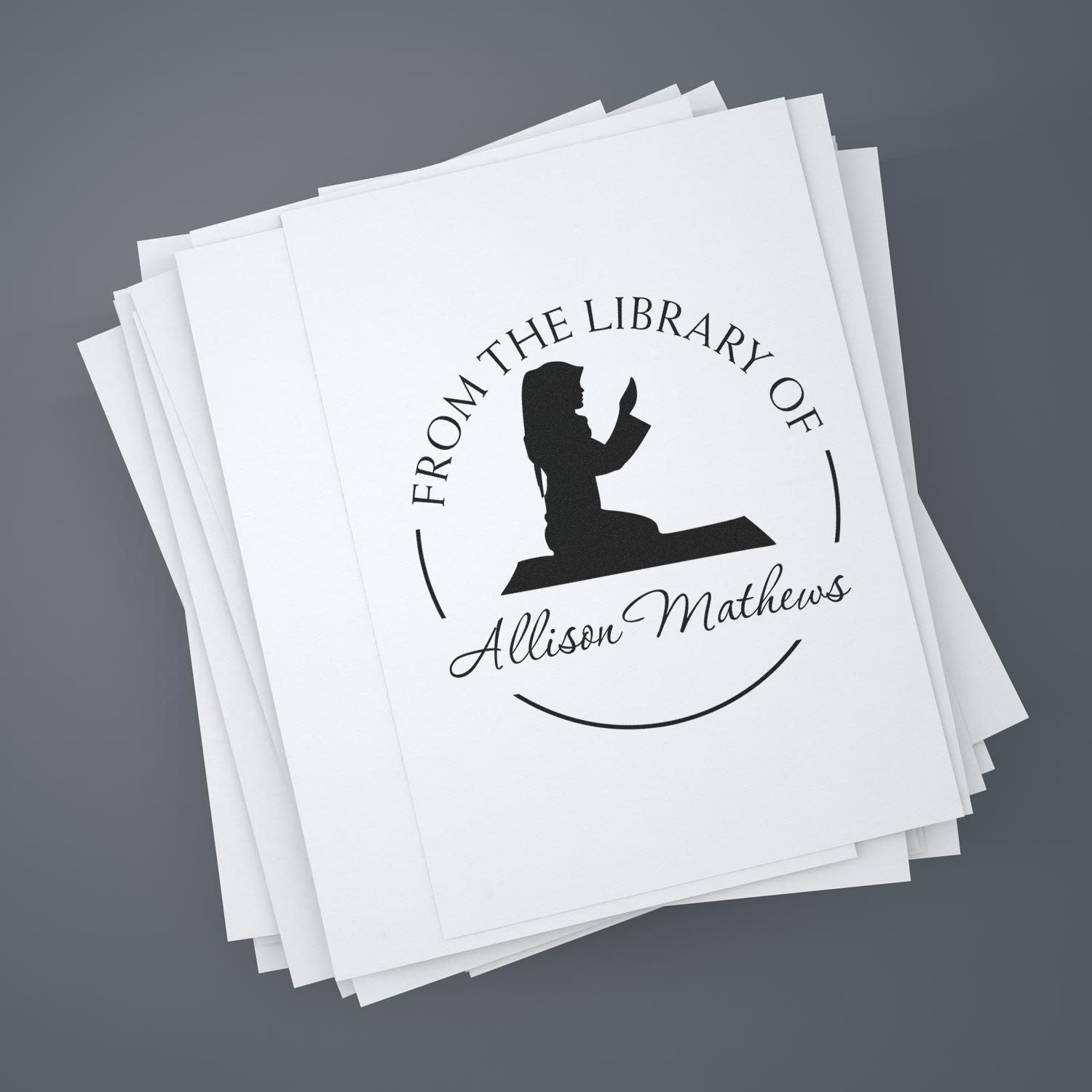 Self-Inking Prayer Profile Custom Made Return Address Stamp - Engineer Seal Stamps