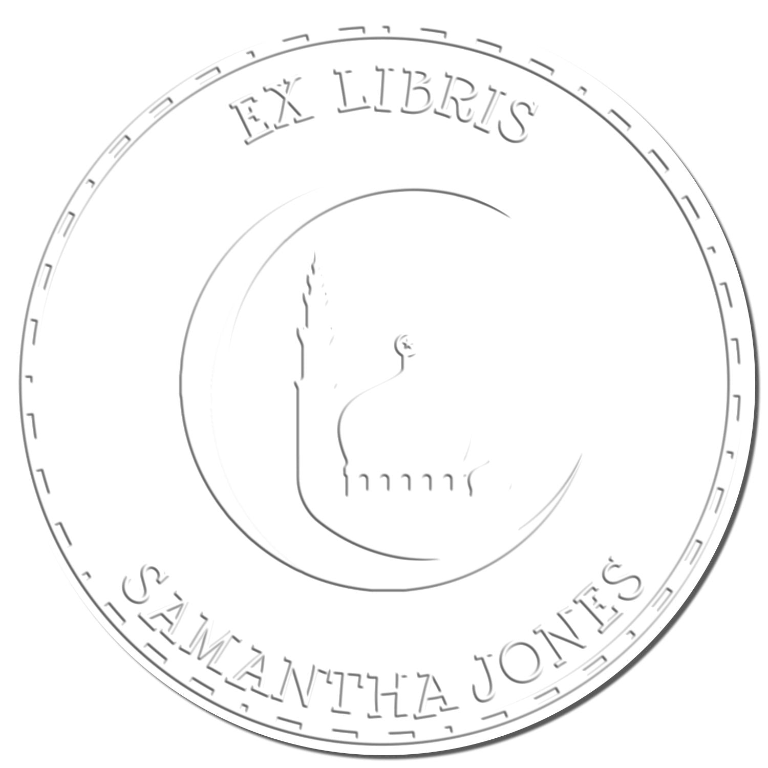 Soft Holy Crescent Star Customized Address Embosser - Engineer Seal Stamps