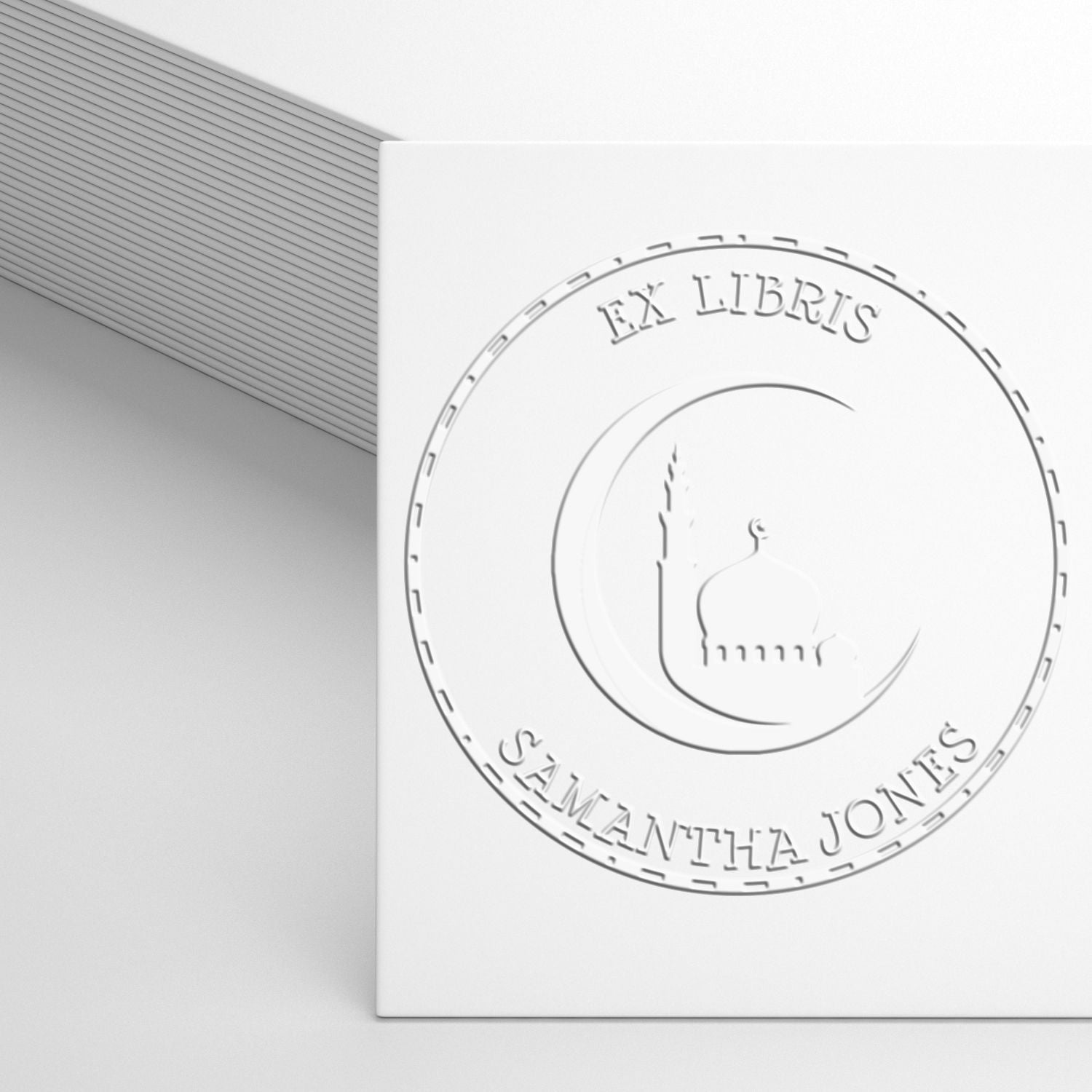 Soft Holy Crescent Star Customized Address Embosser - Engineer Seal Stamps