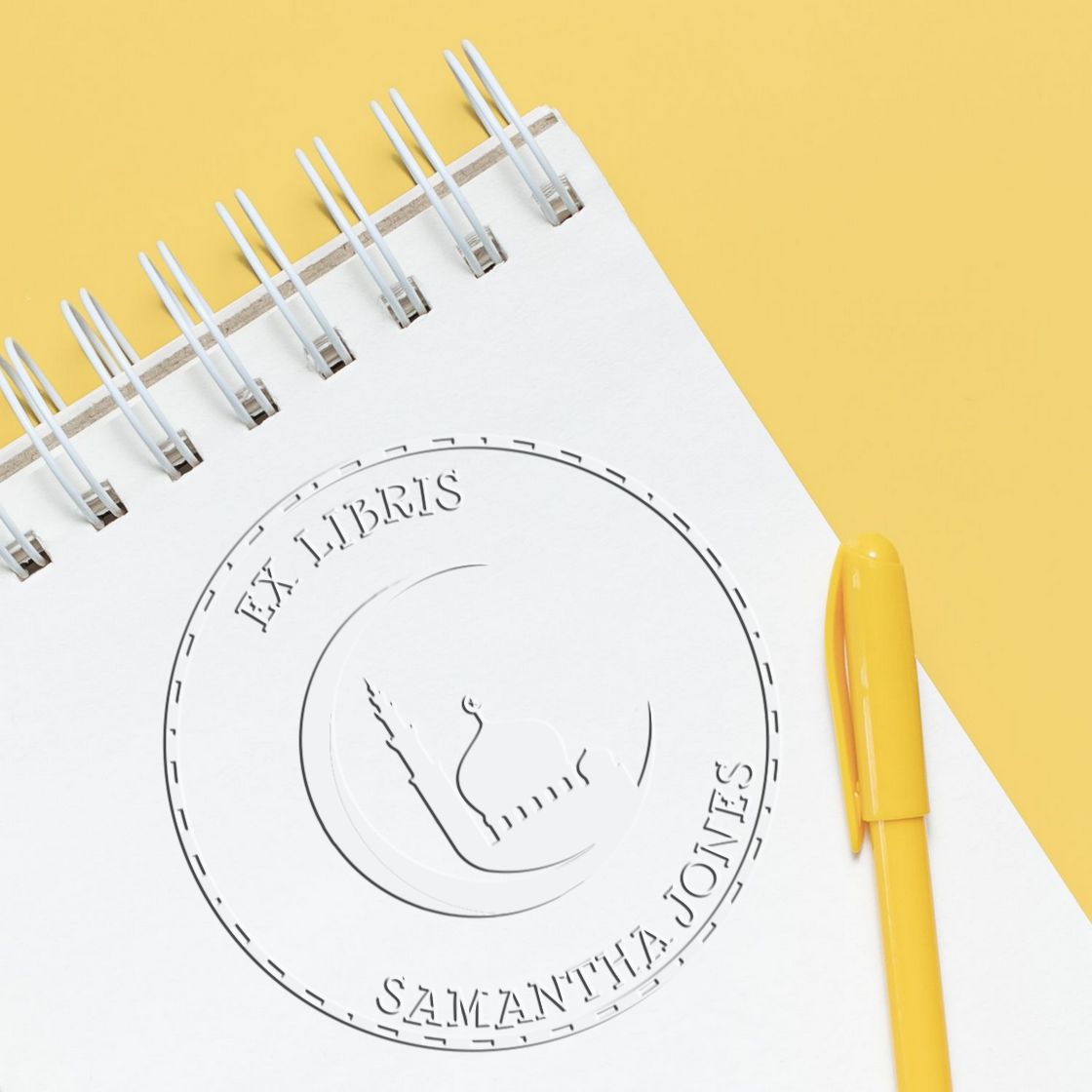 Hybrid Holy Crescent Star Customized Home Address Embossing Seal - Engineer Seal Stamps