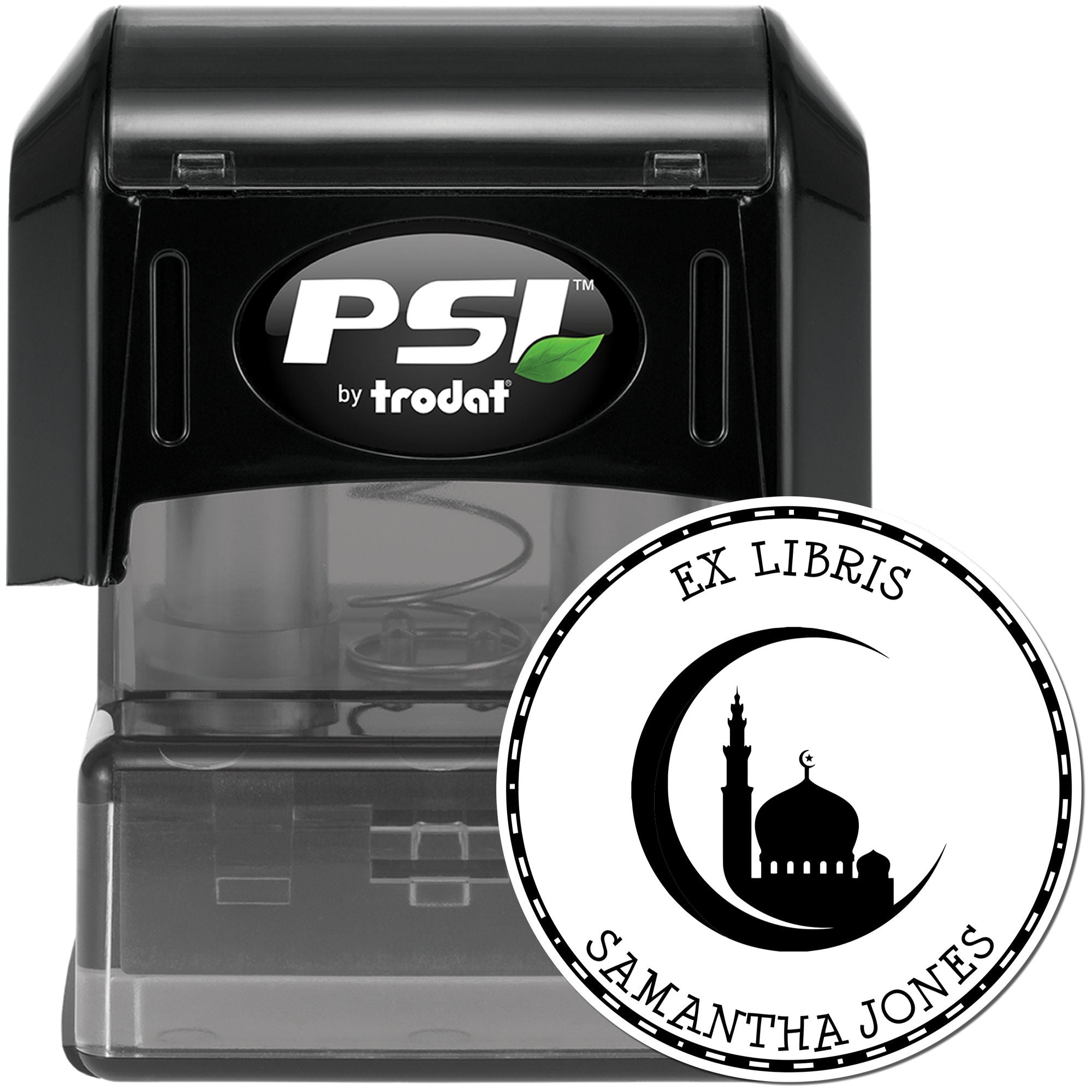 PSI Pre-Inked Holy Crescent Star Custom Made Address Stamp - Engineer Seal Stamps