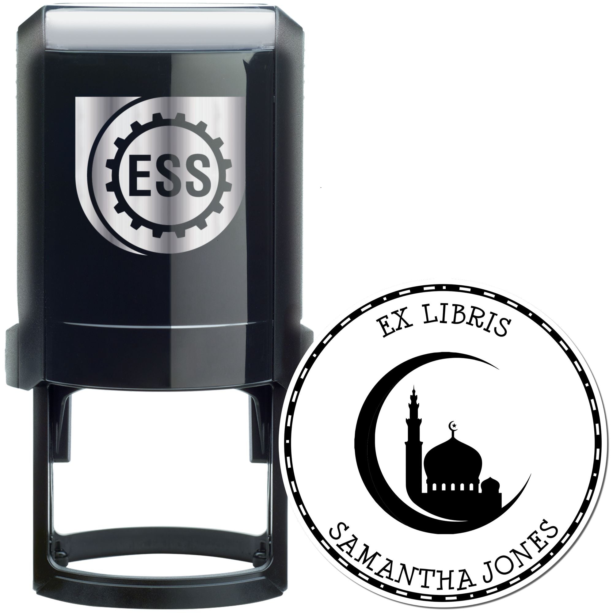 Self-Inking Holy Crescent Star Custom Made Home Address Stamp - Engineer Seal Stamps