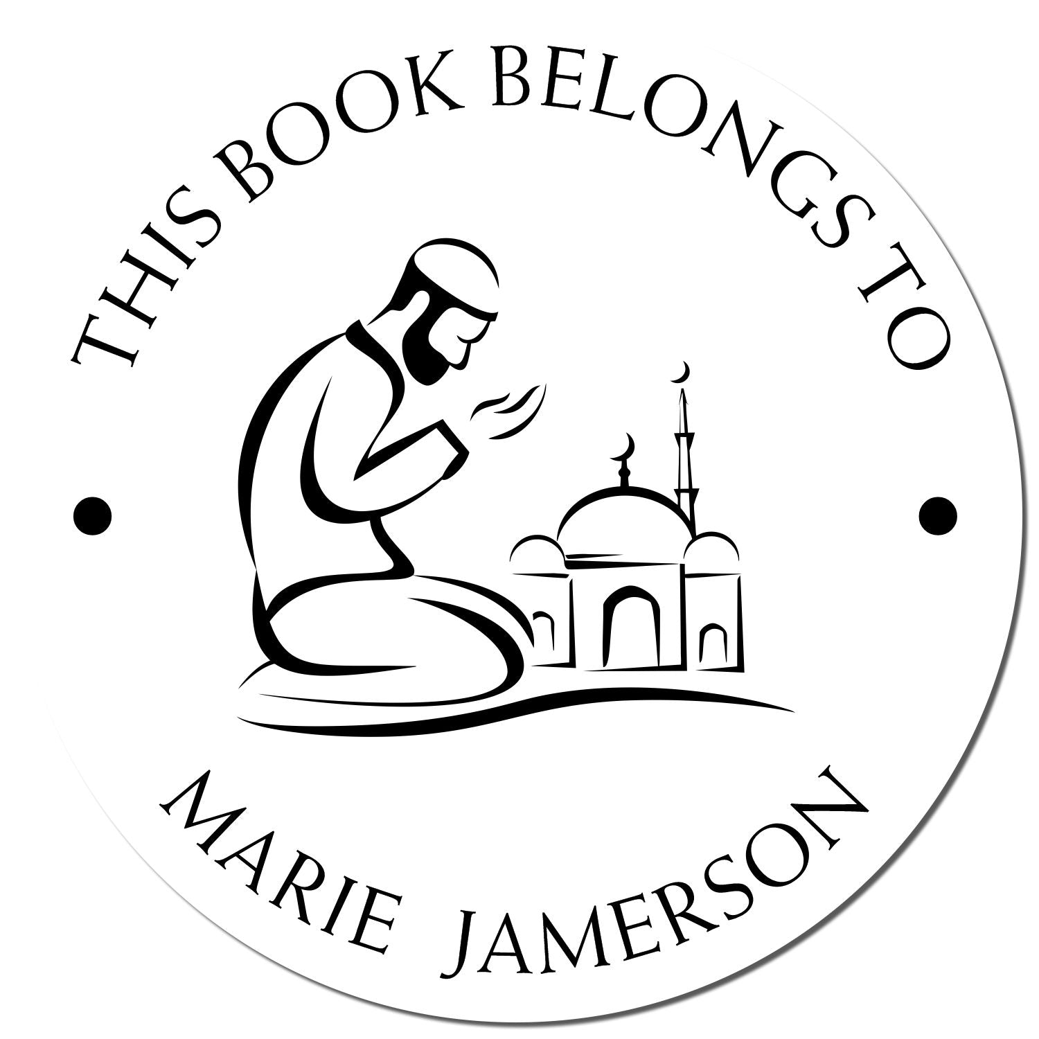 Self-Inking Praying Man Personalized Home Stamp - Engineer Seal Stamps