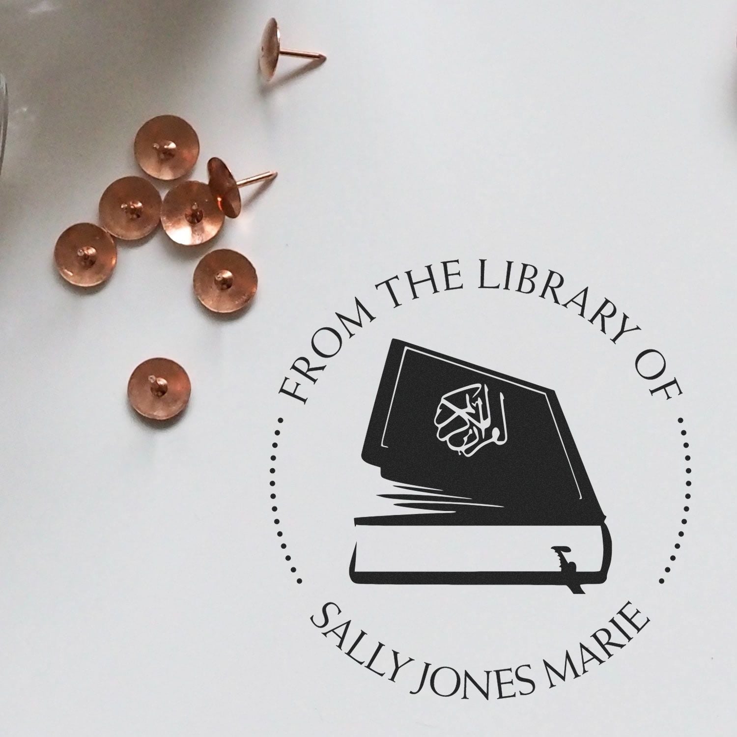 Portable Pre-Inked Holy Book Custom Return Address Stamp - Engineer Seal Stamps