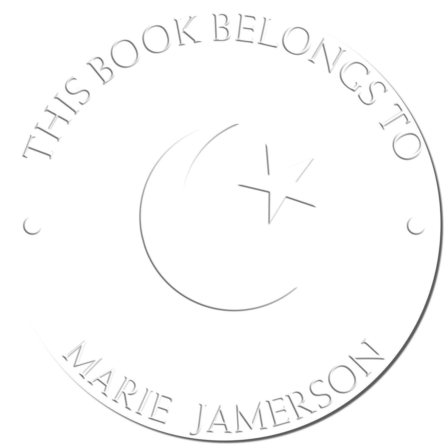 Soft Inspiring Star Crescent Customized Home Embossed Stamp - Engineer Seal Stamps