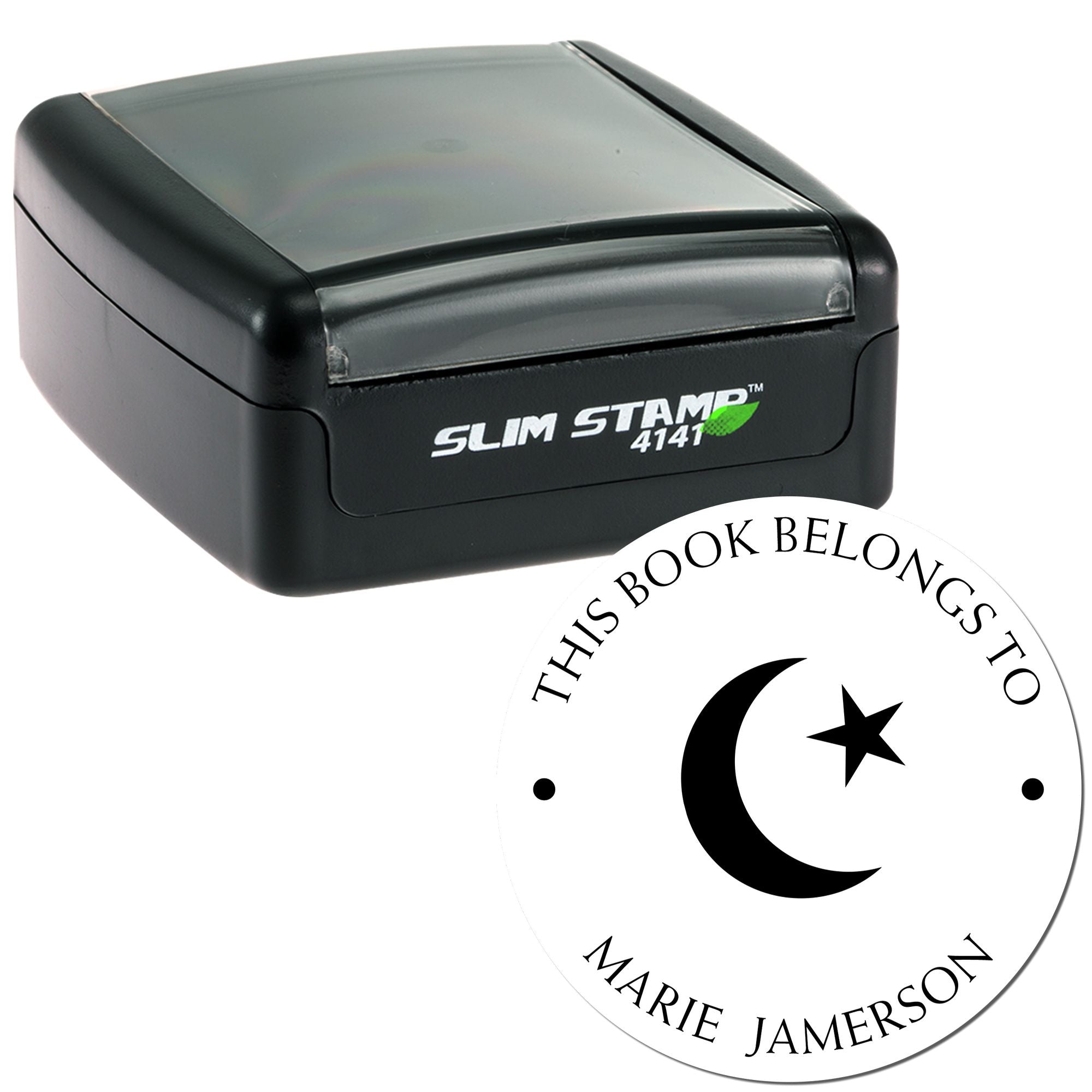 Portable Pre-Inked Inspiring Star Crescent Custom Made Address Stamp - Engineer Seal Stamps