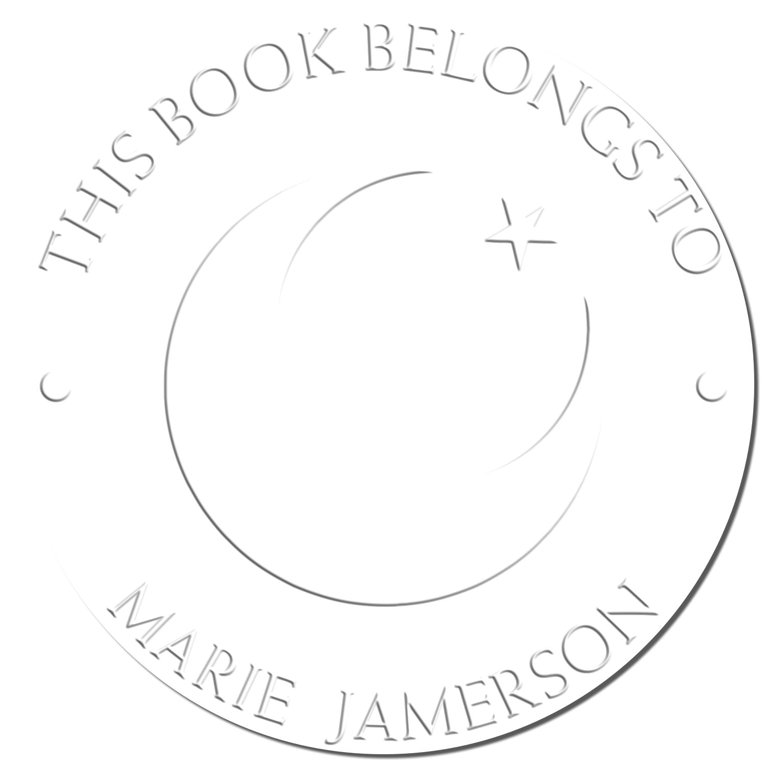 Soft Serene Crescent Customized Home Embosser - Engineer Seal Stamps