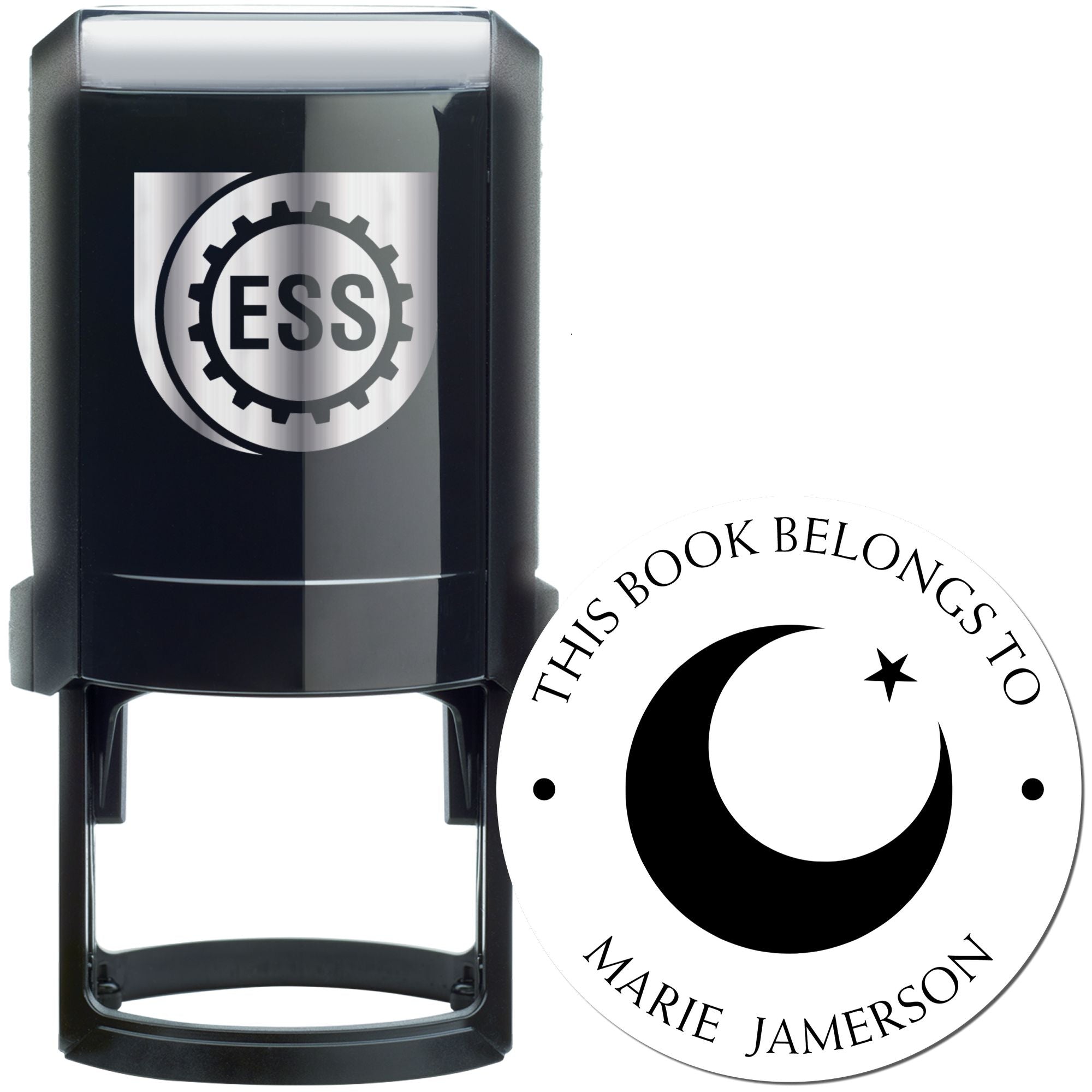 Self-Inking Serene Crescent Personalized Home Address Stamp - Engineer Seal Stamps