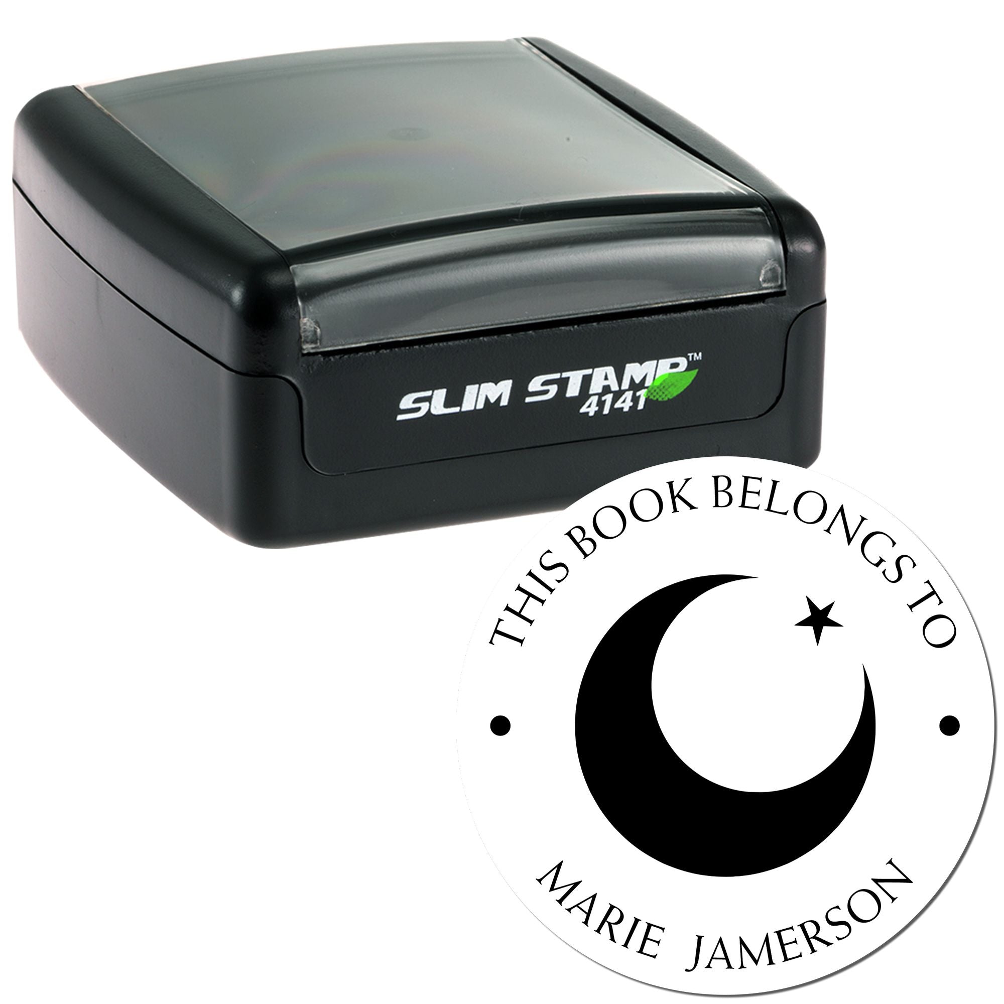 Portable Pre-Inked Serene Crescent Custom Made Home Stamp - Engineer Seal Stamps